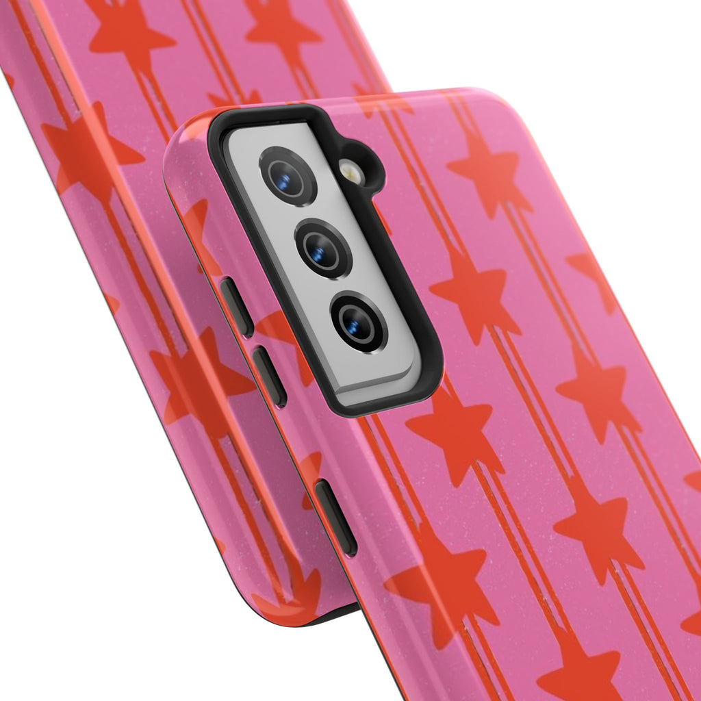 Pink Star Stripe Phone Case