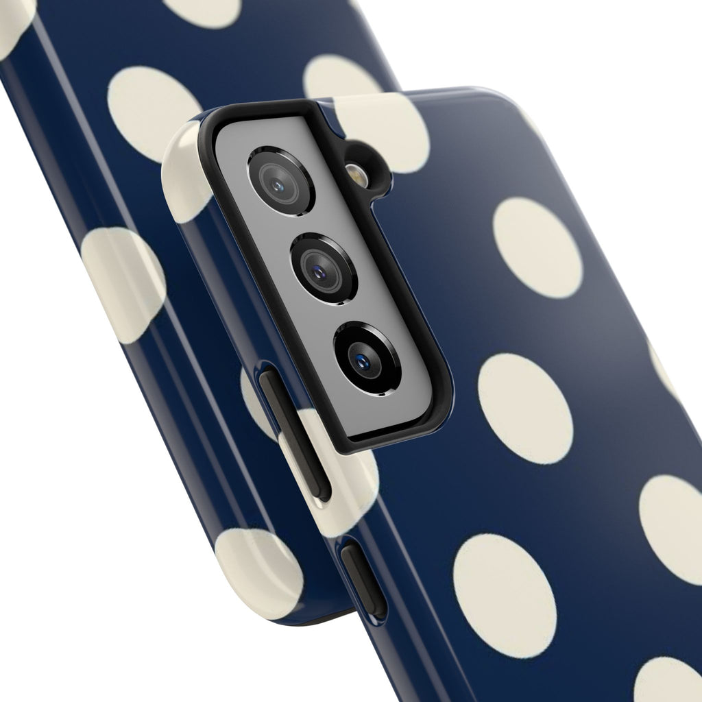 Navy Polka Dot Phone Case