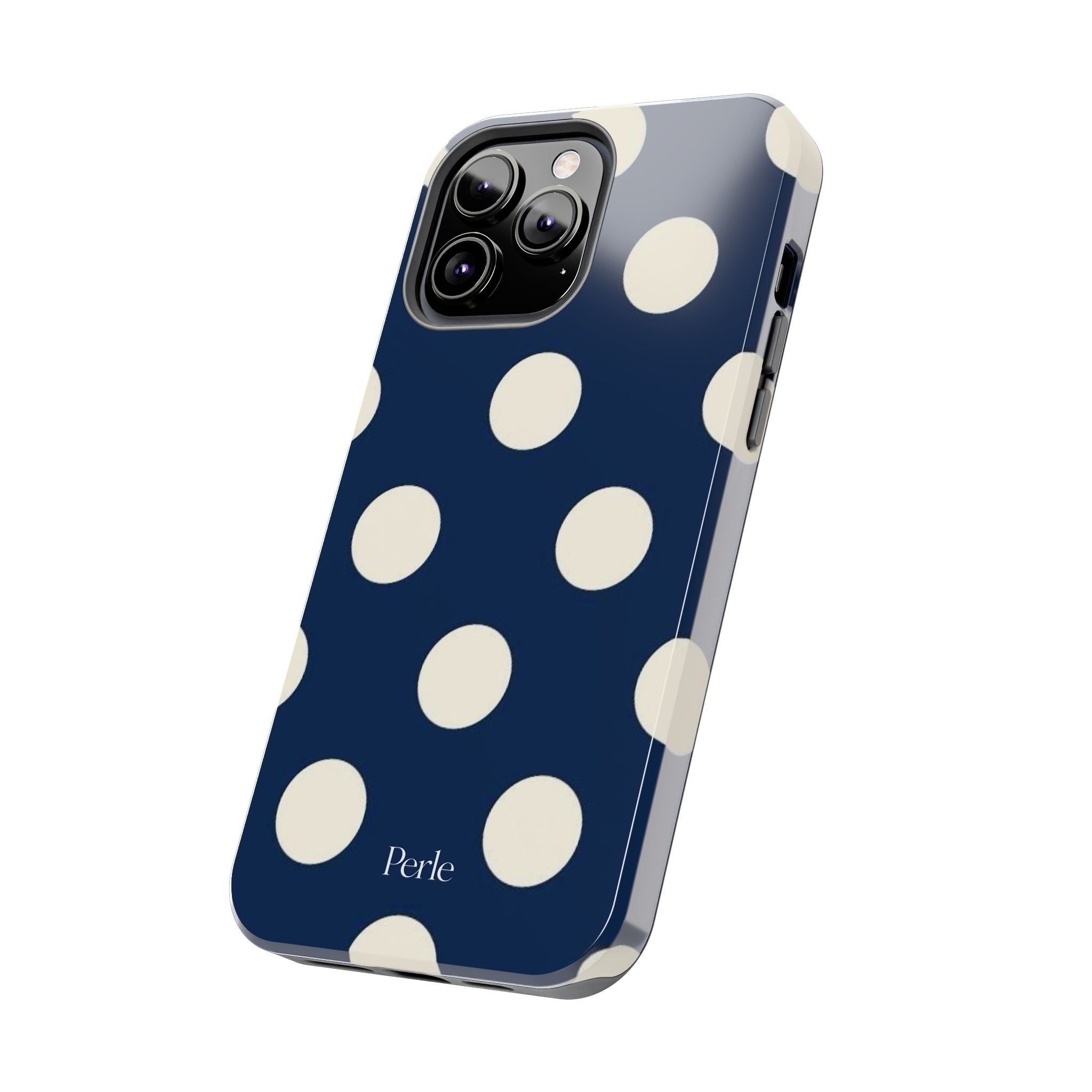 Navy Polka Dot Phone Case