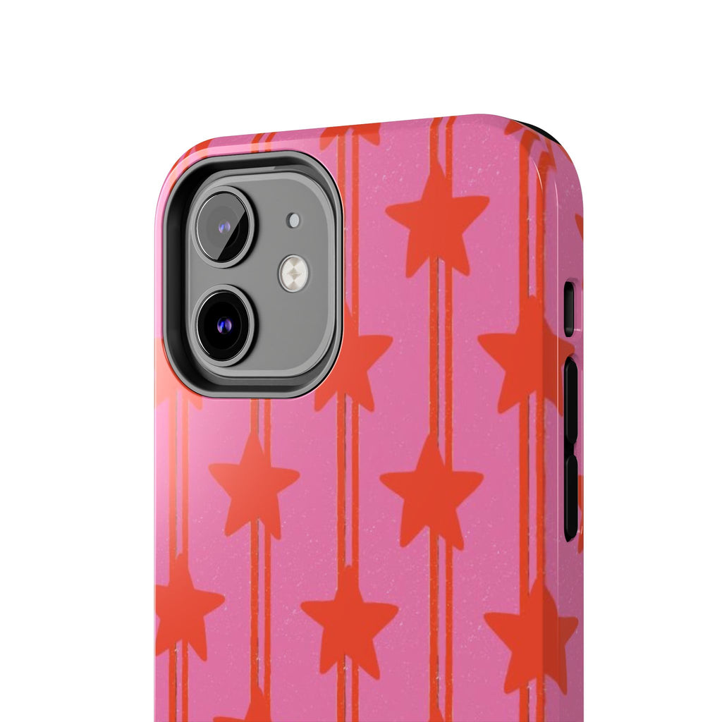 Pink Star Stripe Phone Case
