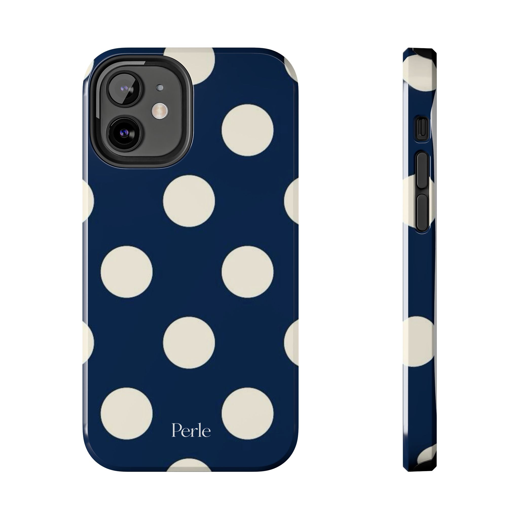Navy Polka Dot Phone Case