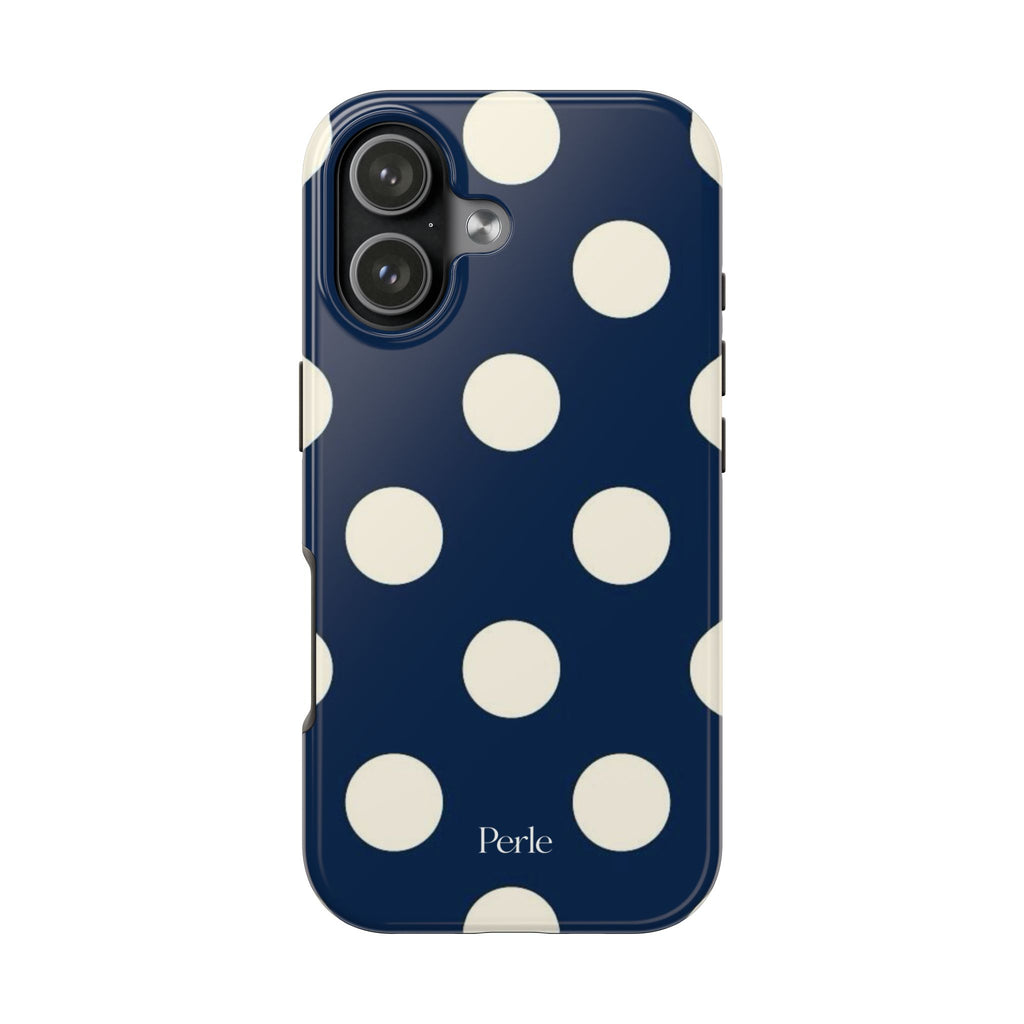 Navy Polka Dot Phone Case
