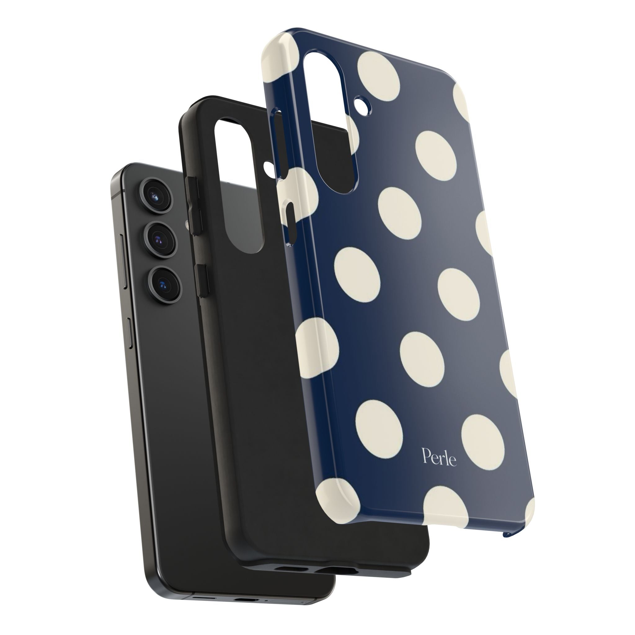 Navy Polka Dot Phone Case