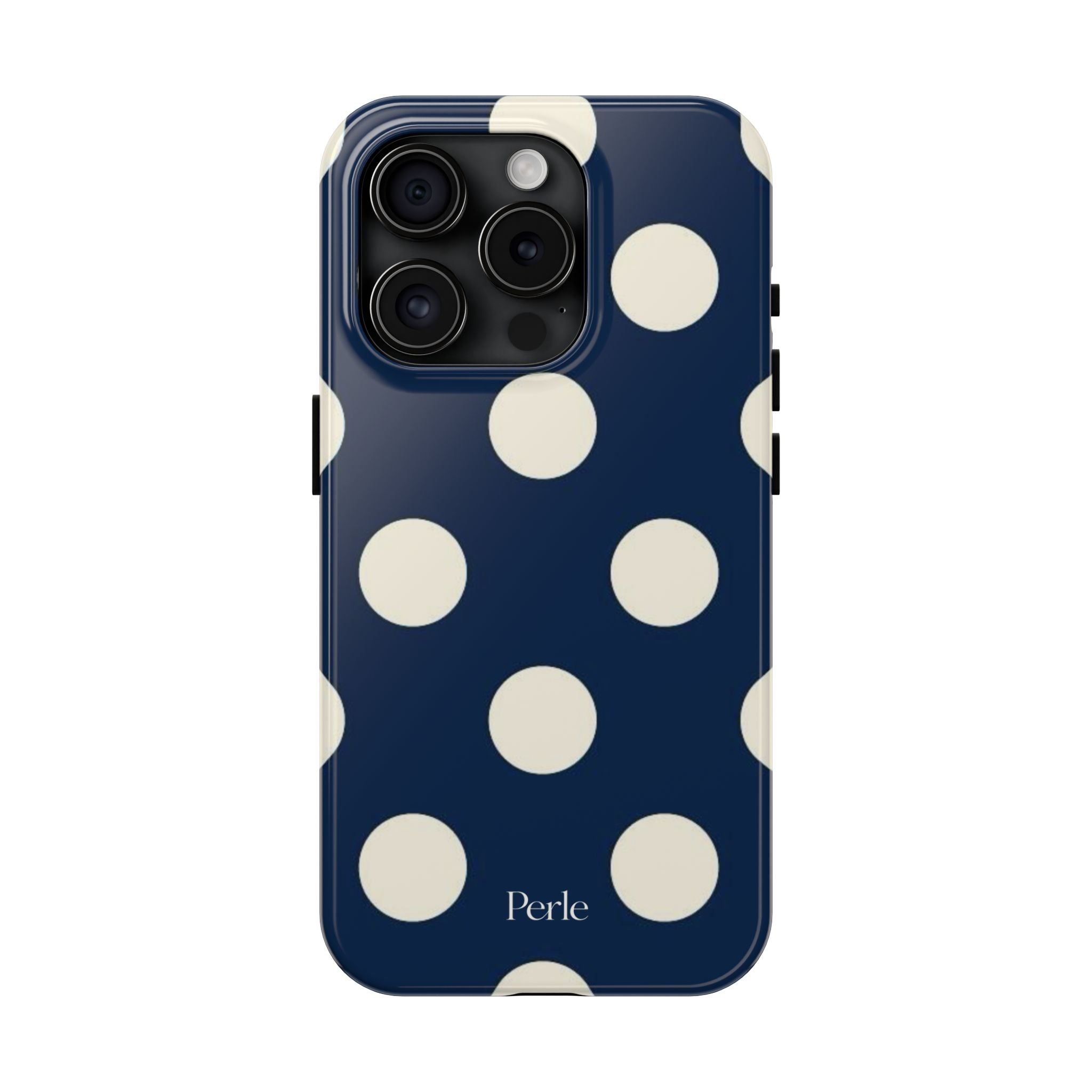 Navy Polka Dot Phone Case