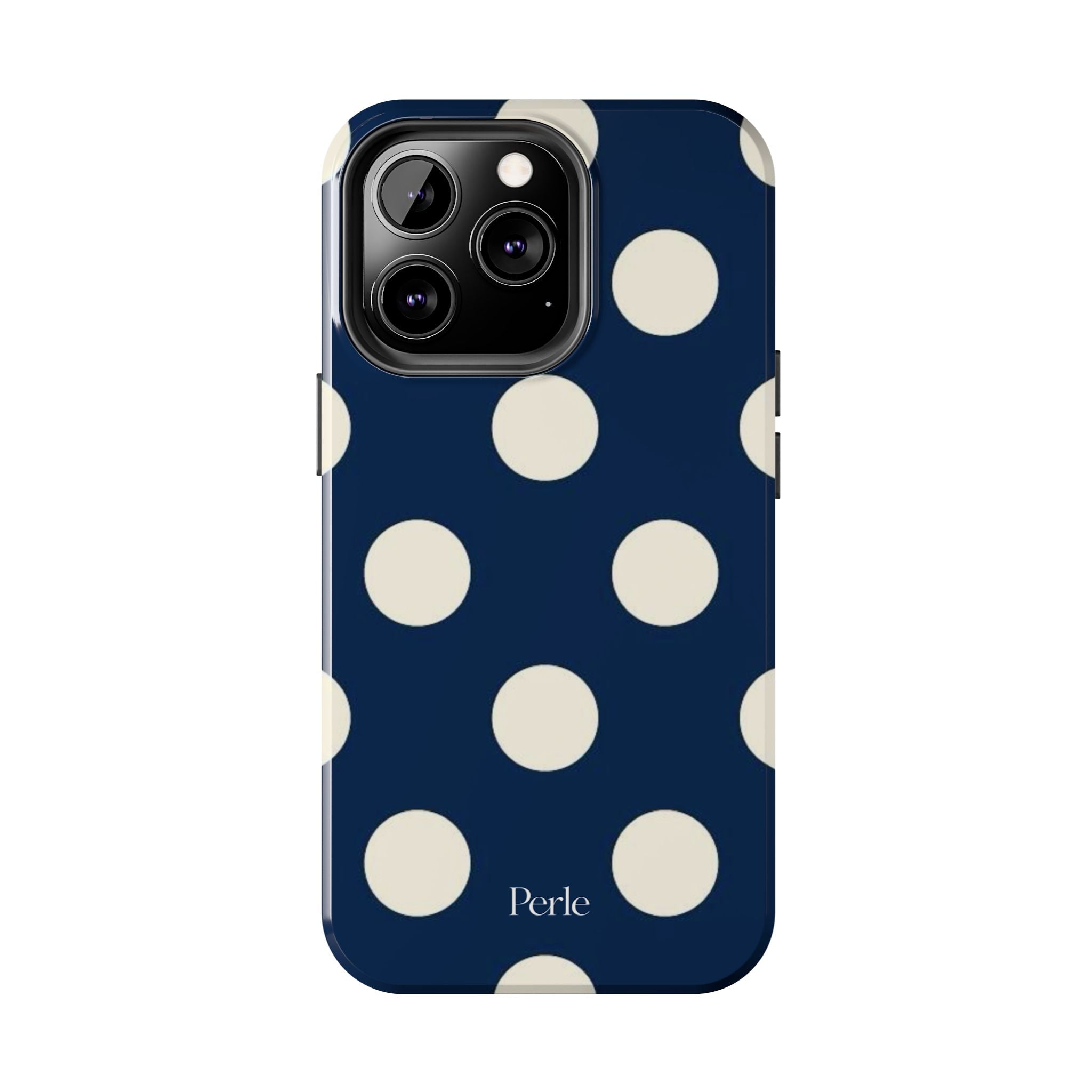 Navy Polka Dot Phone Case