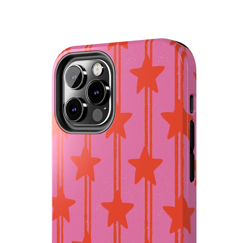 Pink Star Stripe Phone Case