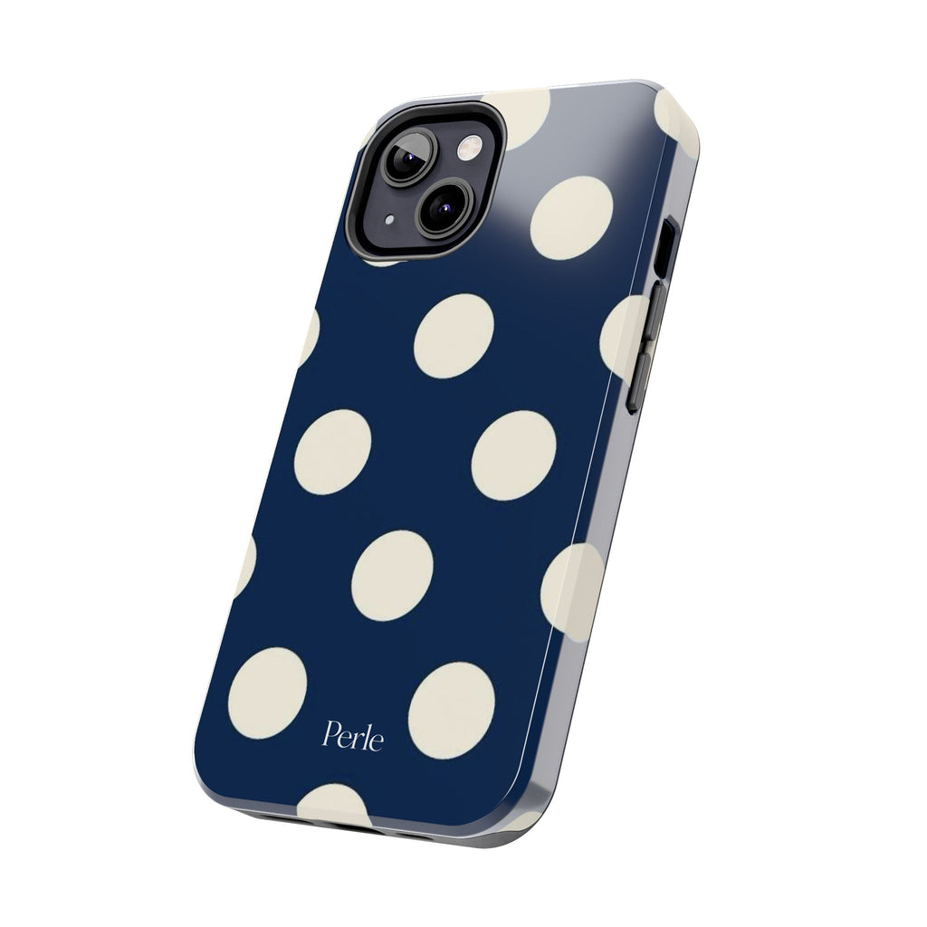 Navy Polka Dot Phone Case