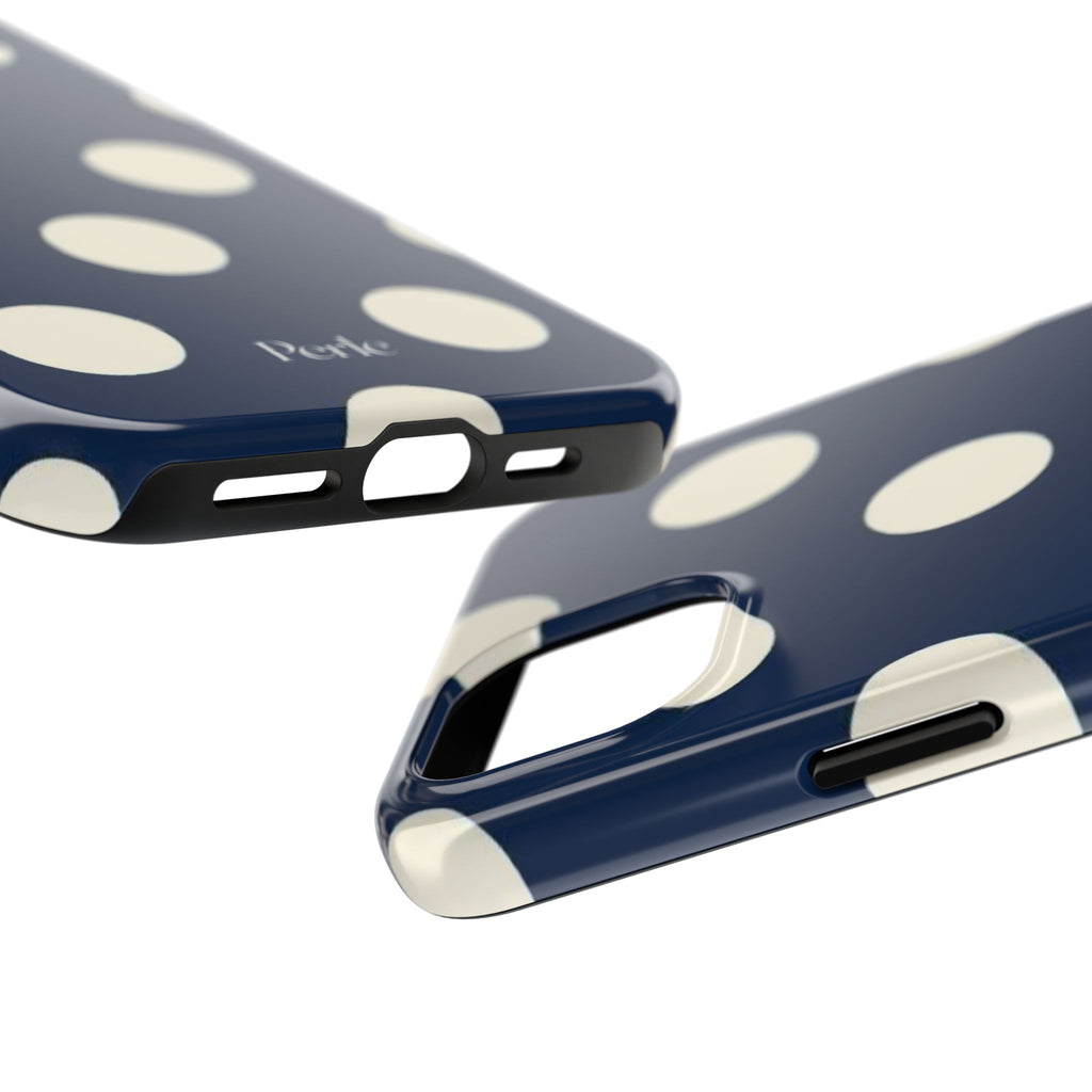 Navy Polka Dot Phone Case