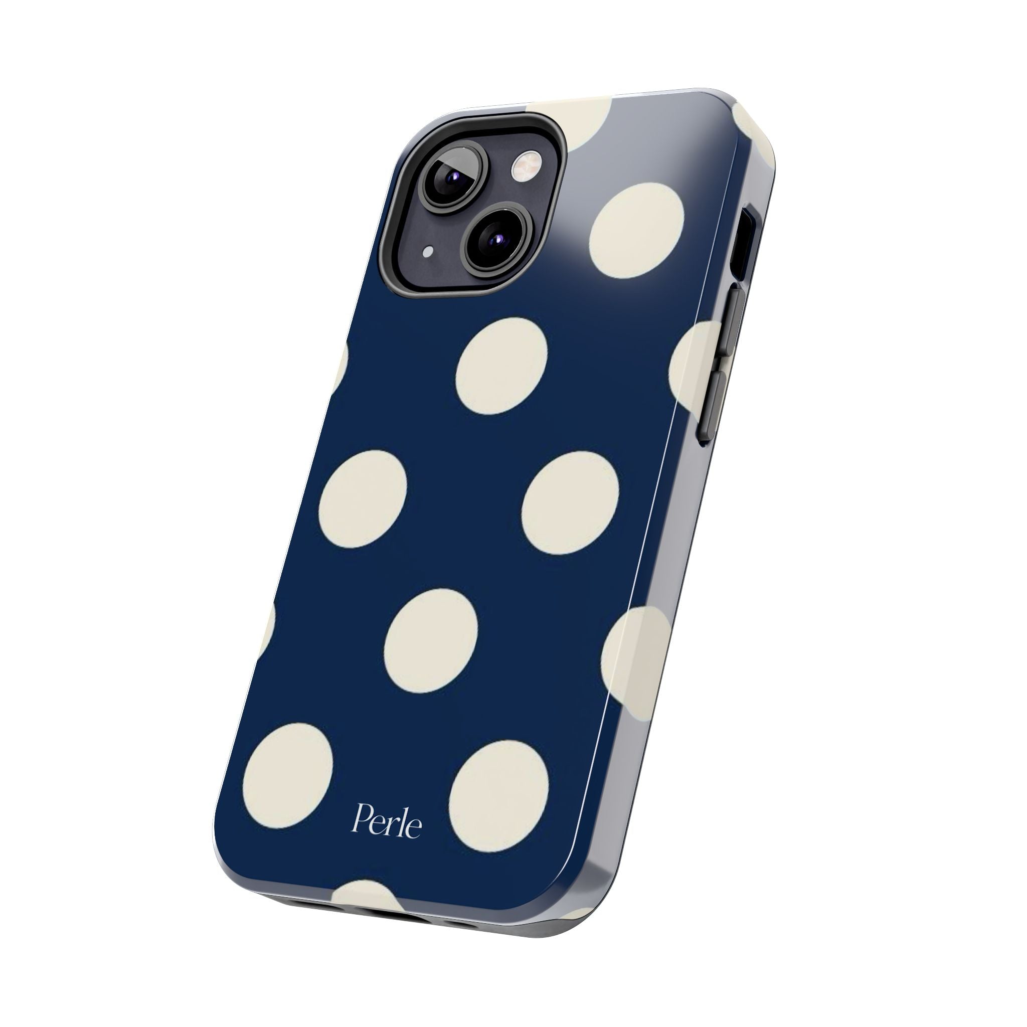 Navy Polka Dot Phone Case