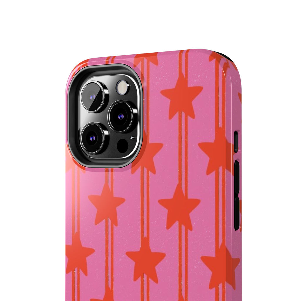Pink Star Stripe Phone Case