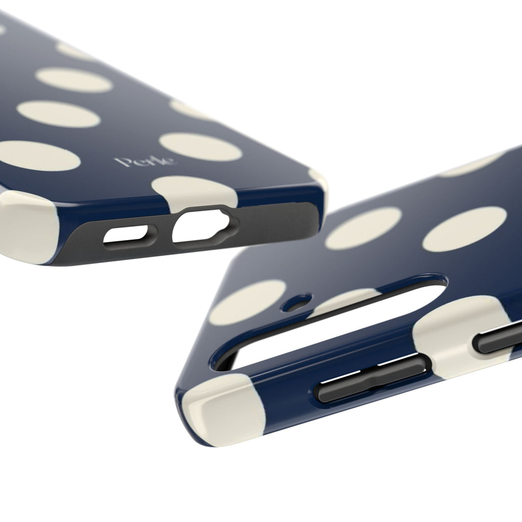 Navy Polka Dot Phone Case