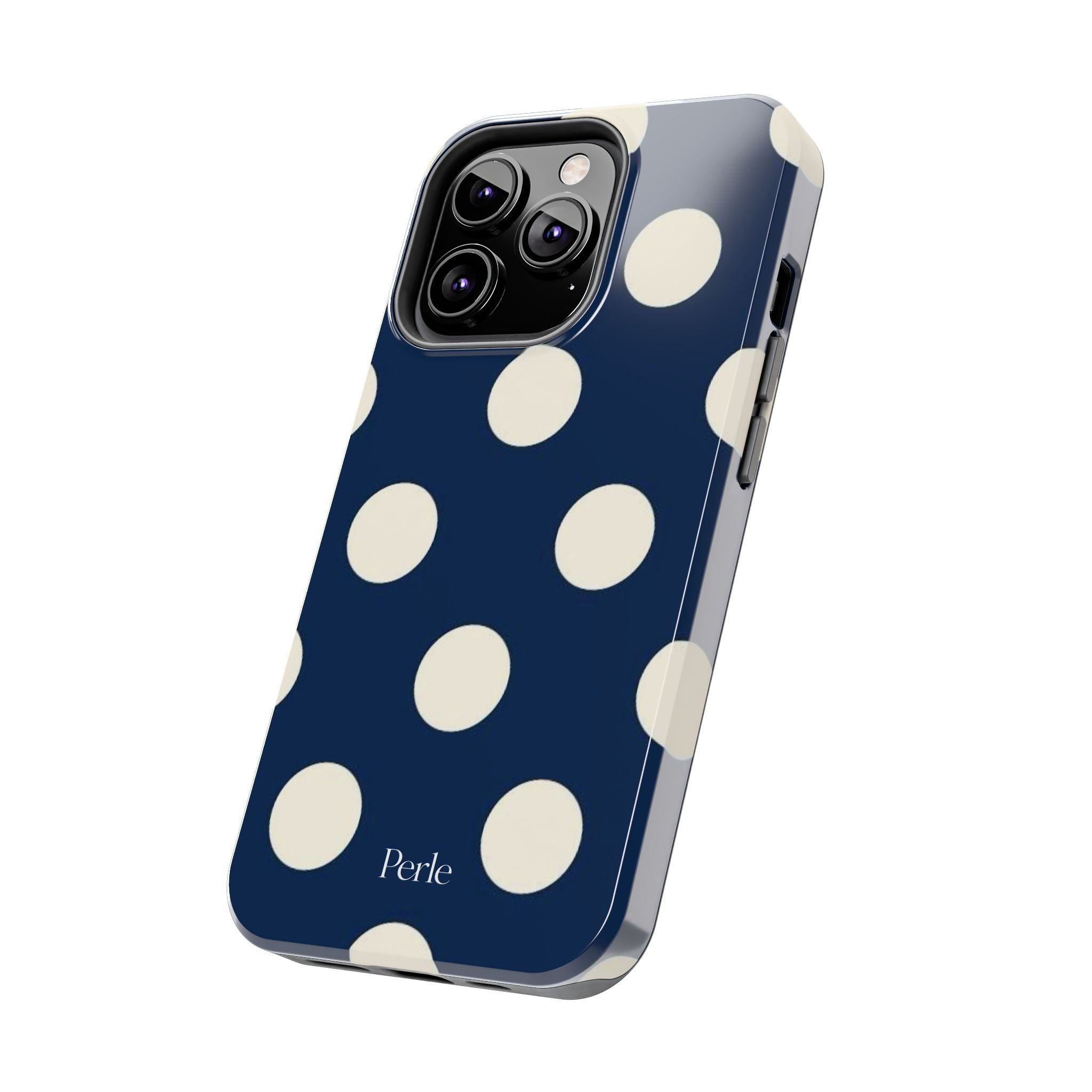 Navy Polka Dot Phone Case