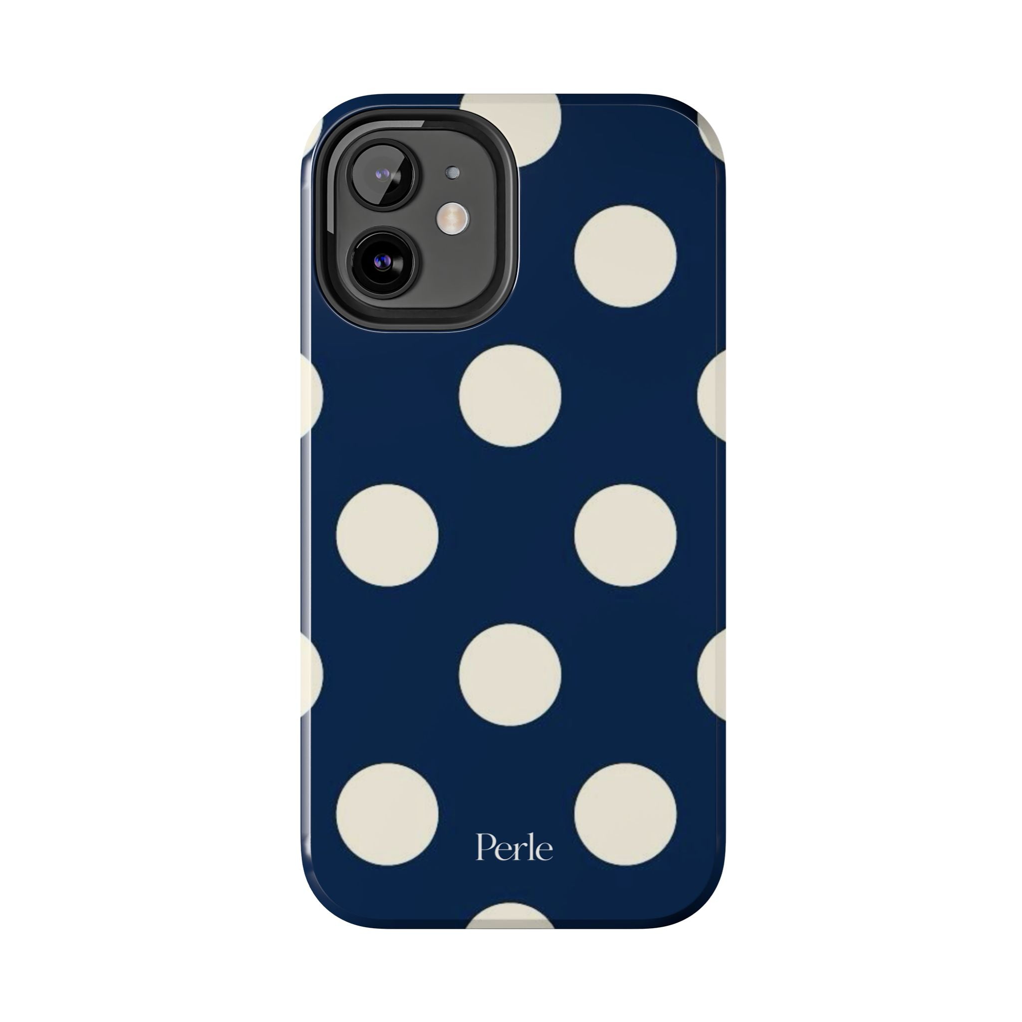 Navy Polka Dot Phone Case