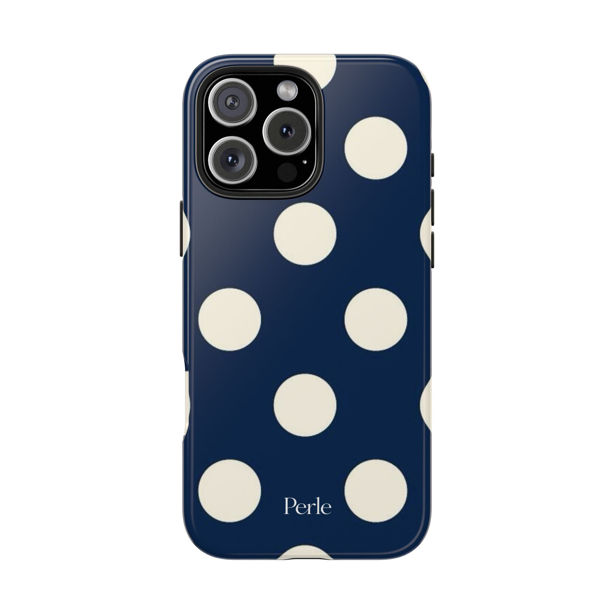 Navy Polka Dot Phone Case