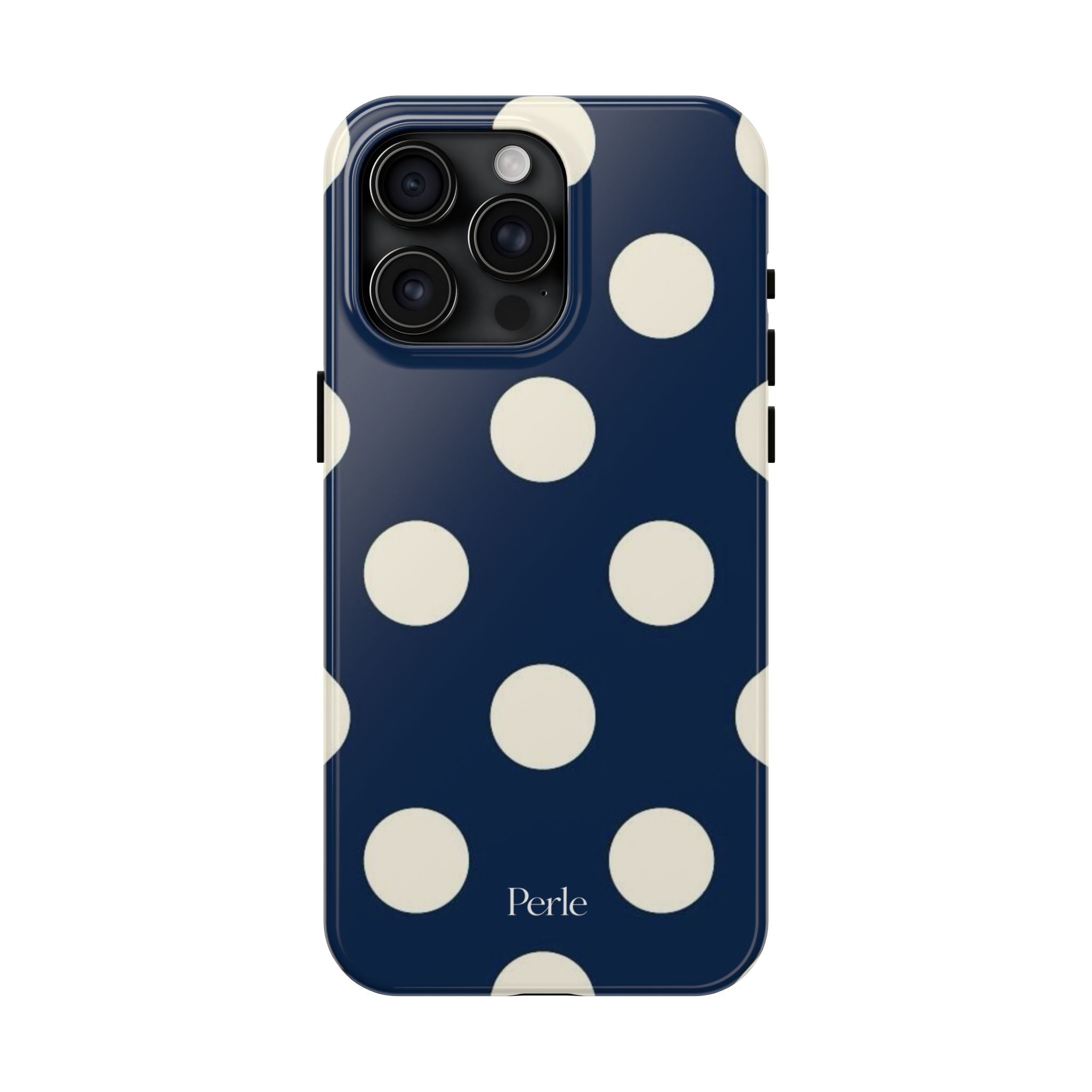Navy Polka Dot Phone Case