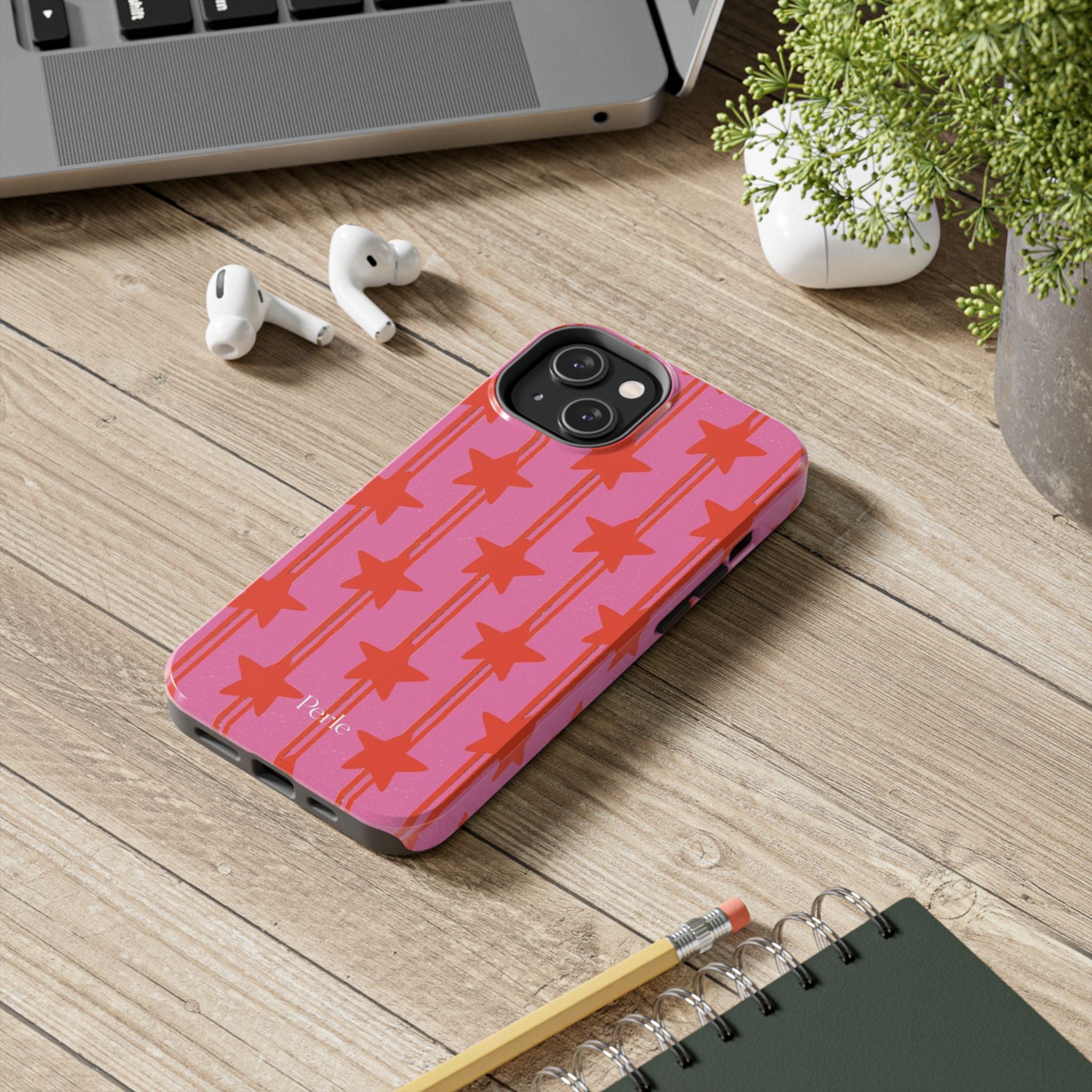 Pink Star Stripe Phone Case