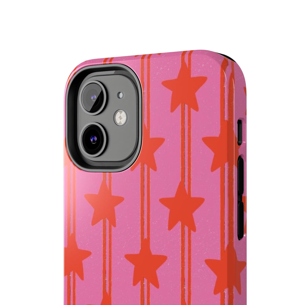 Pink Star Stripe Phone Case