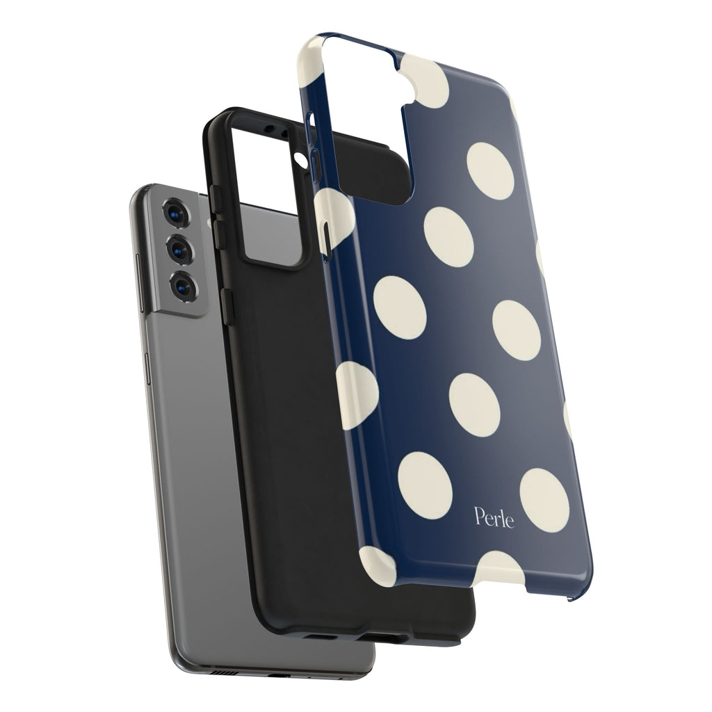 Navy Polka Dot Phone Case