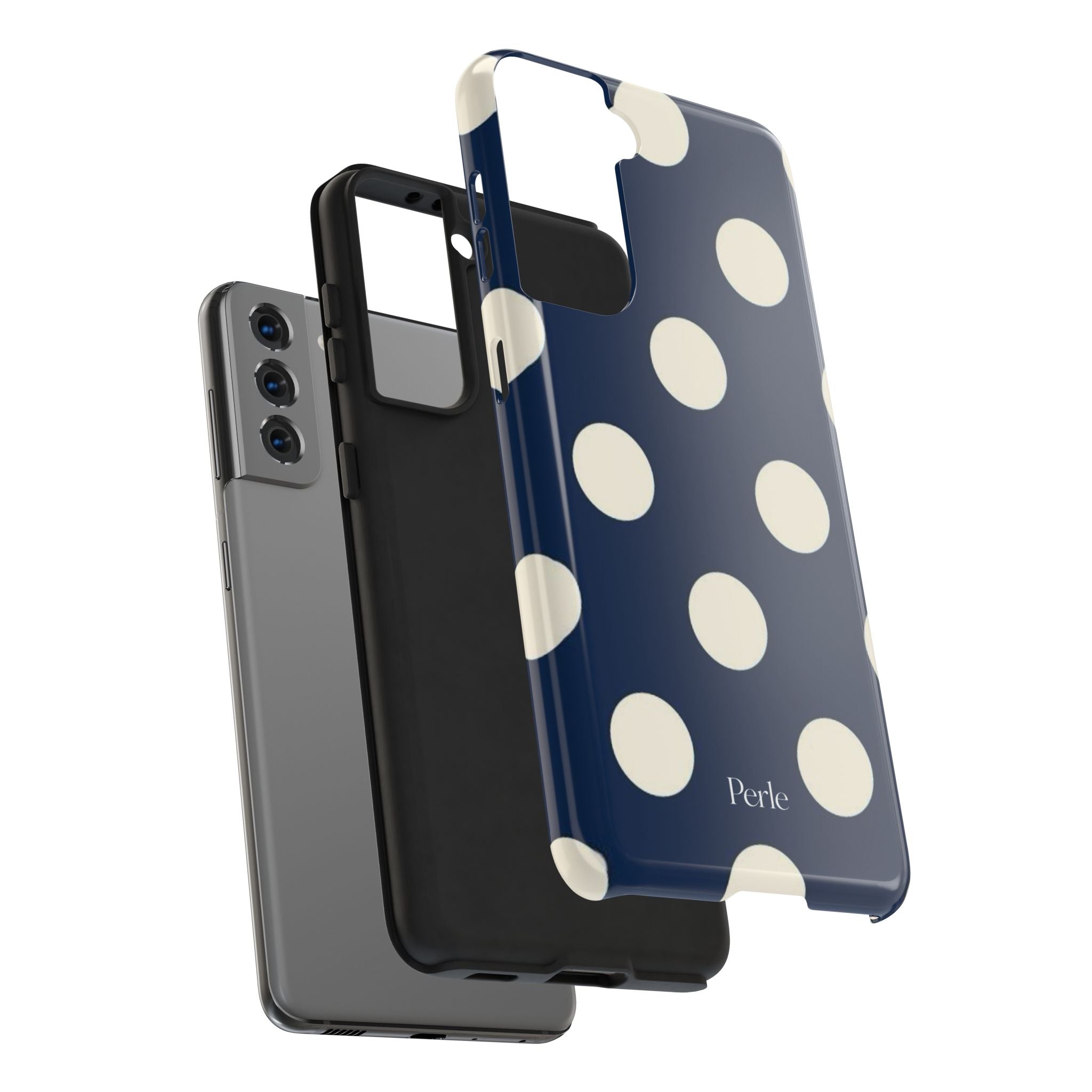 Navy Polka Dot Phone Case