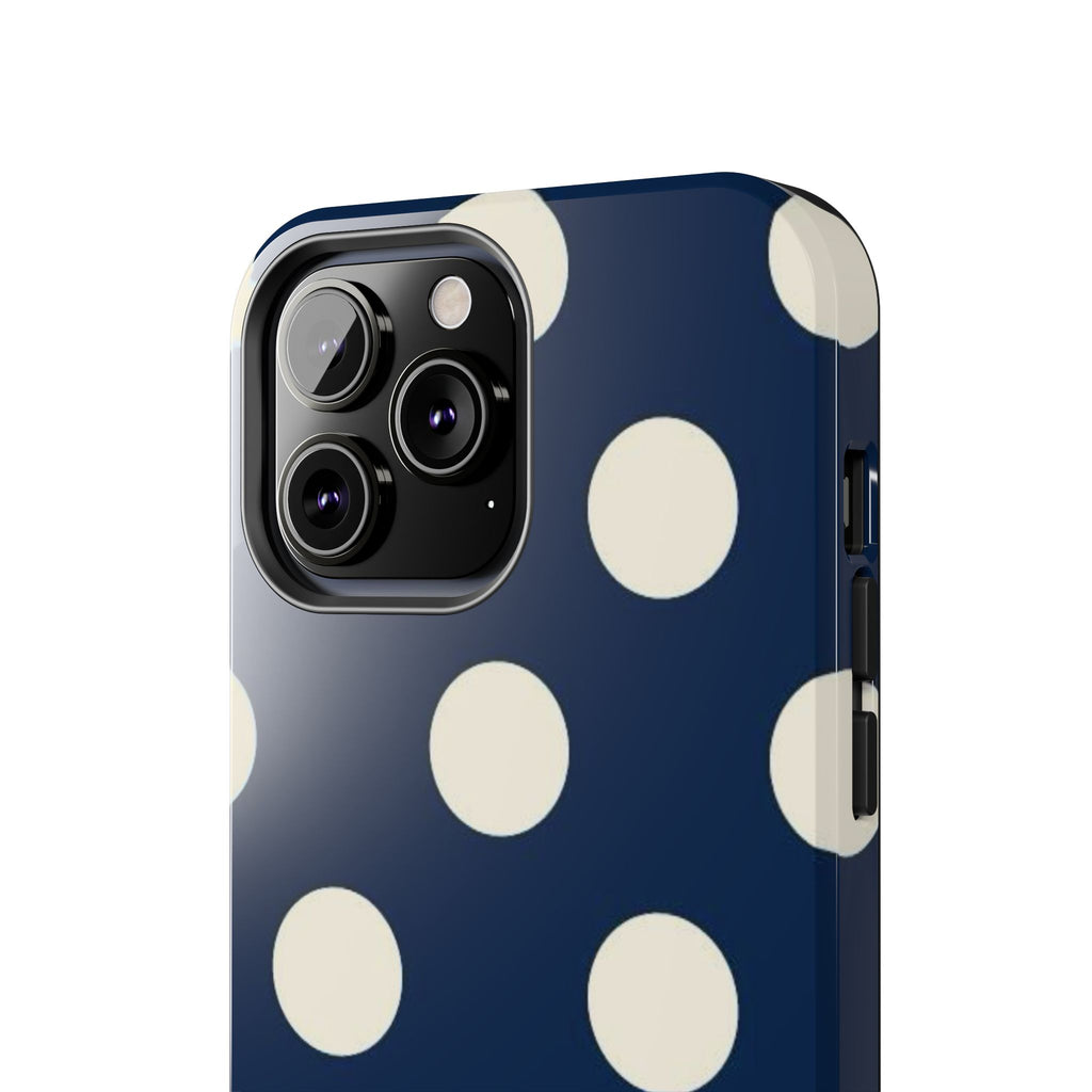 Navy Polka Dot Phone Case