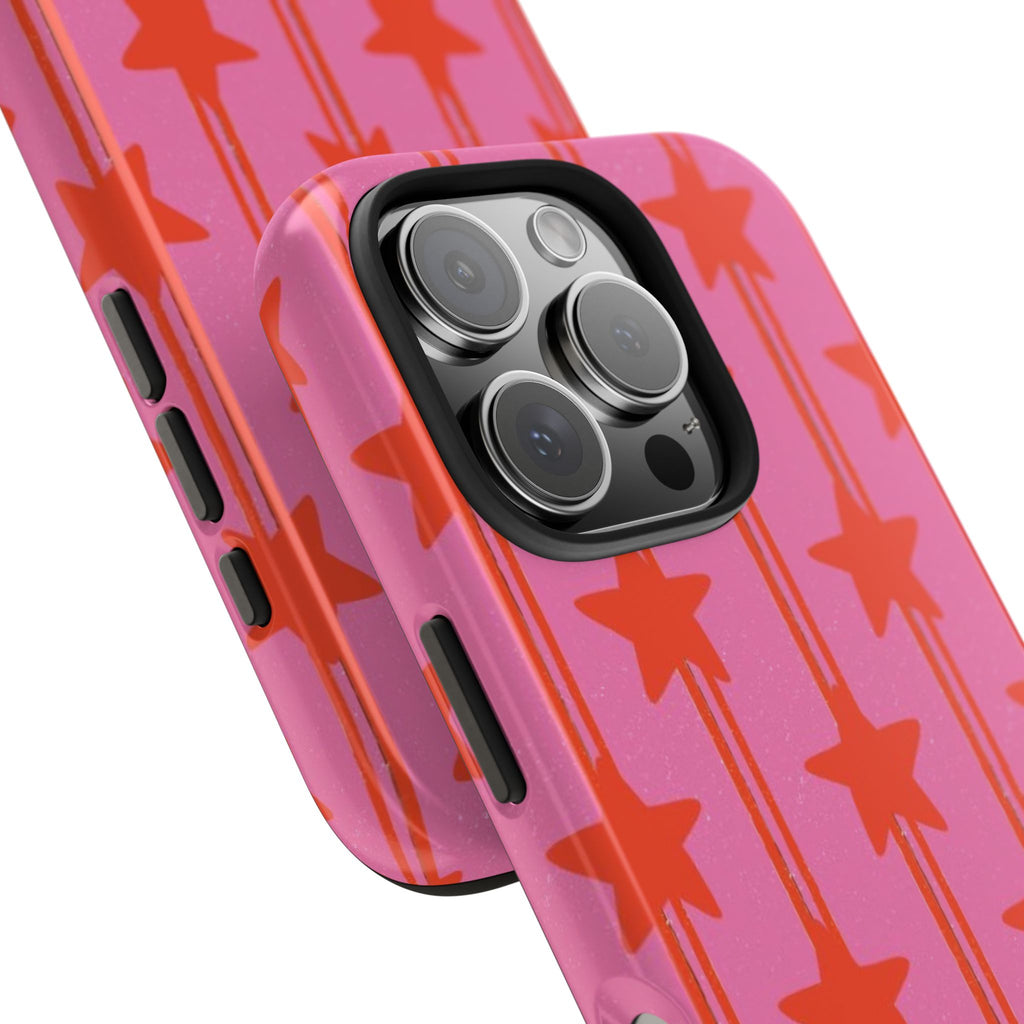 Pink Star Stripe Phone Case