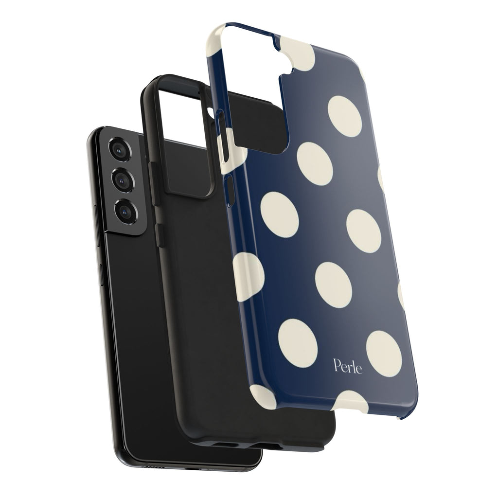 Navy Polka Dot Phone Case