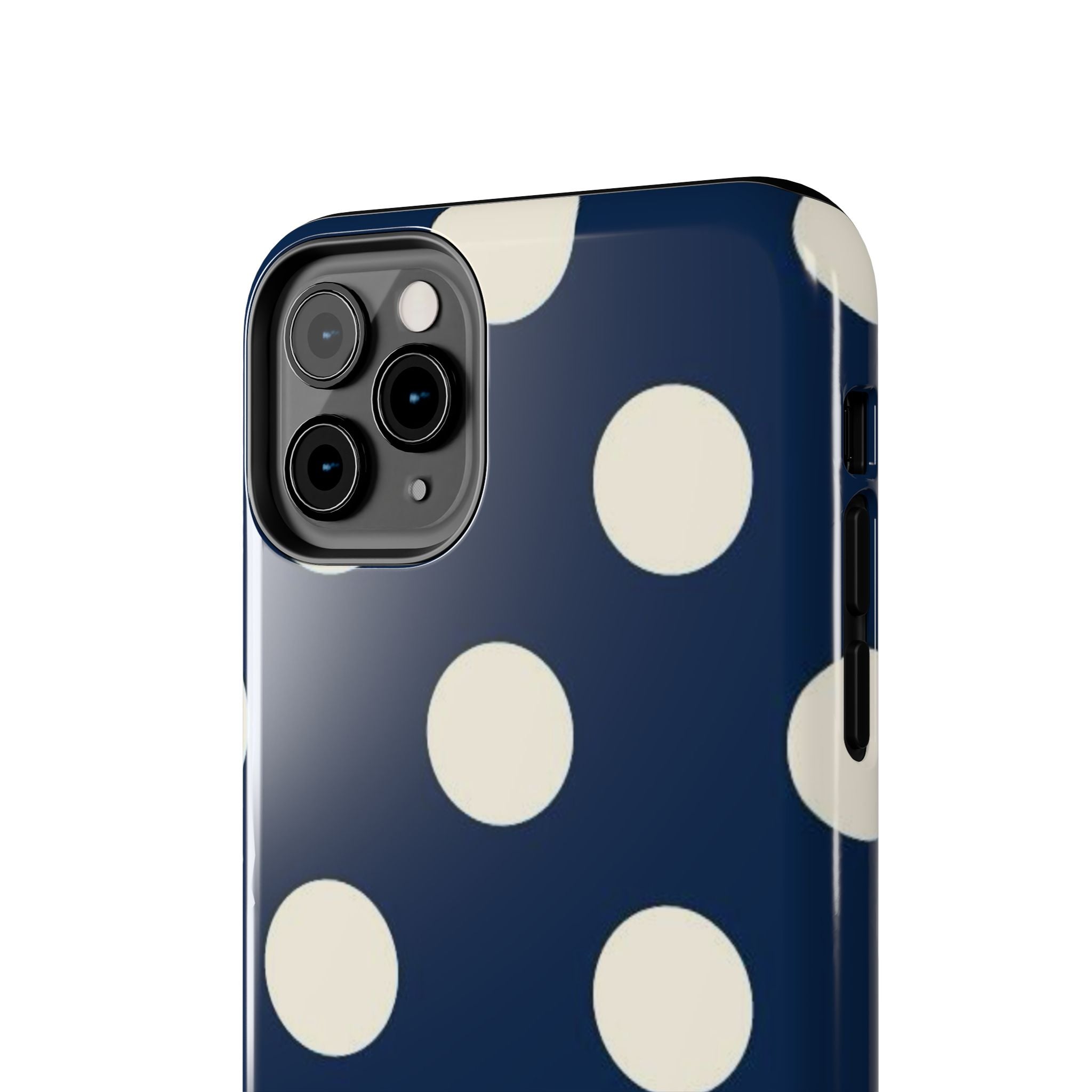 Navy Polka Dot Phone Case