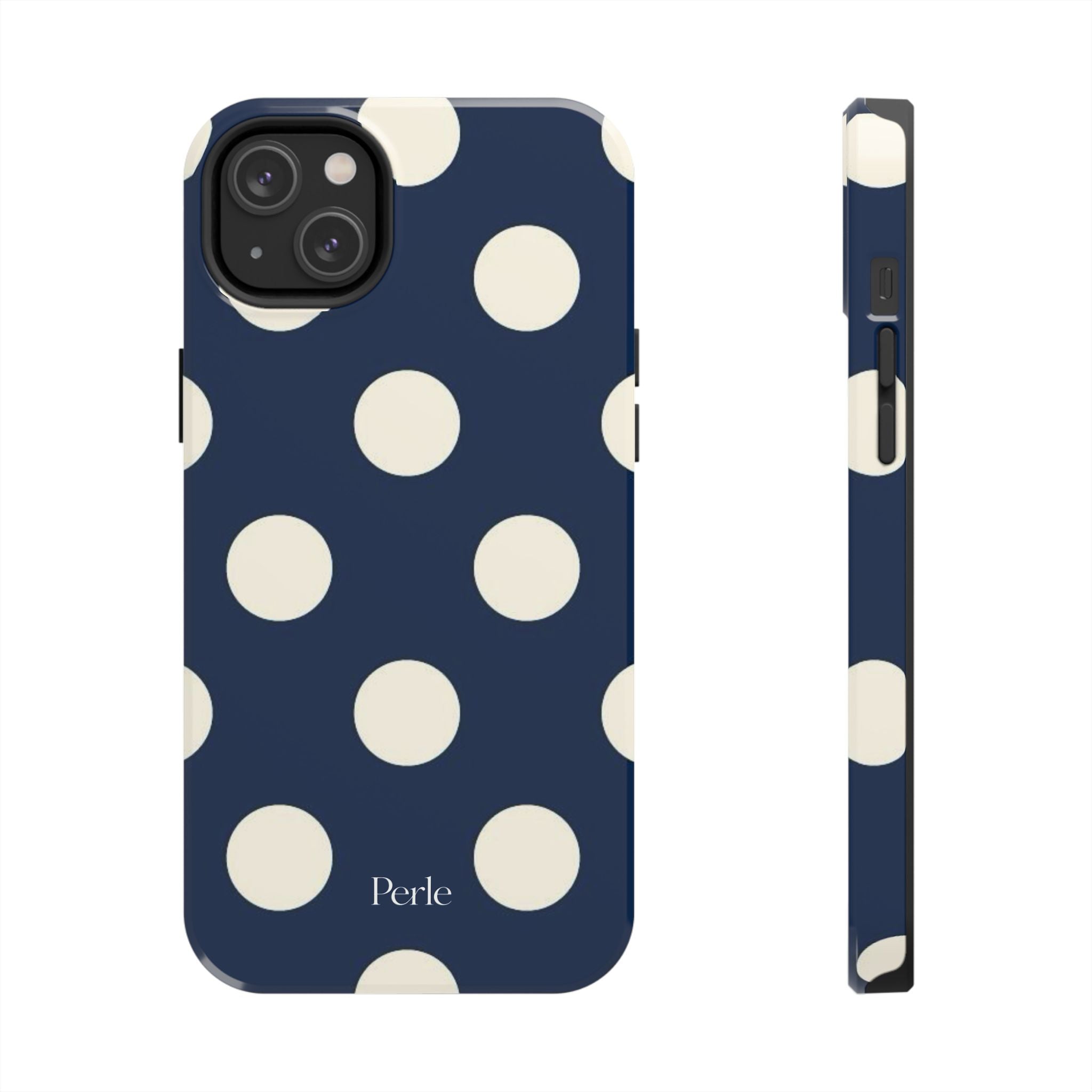 Navy Polka Dot Phone Case