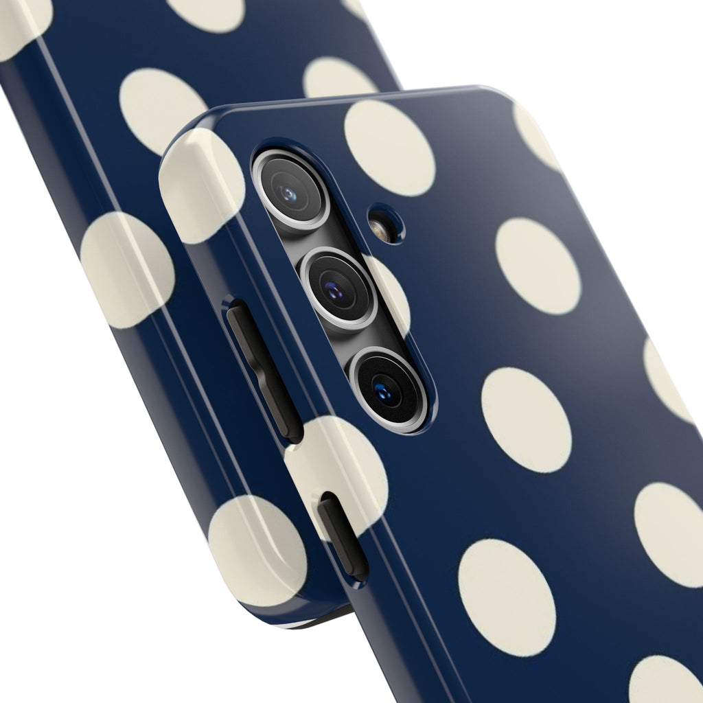 Navy Polka Dot Phone Case