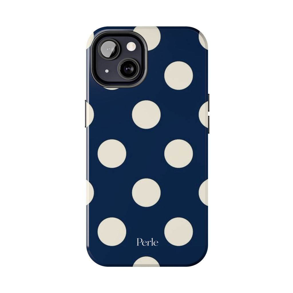 Navy Polka Dot Phone Case