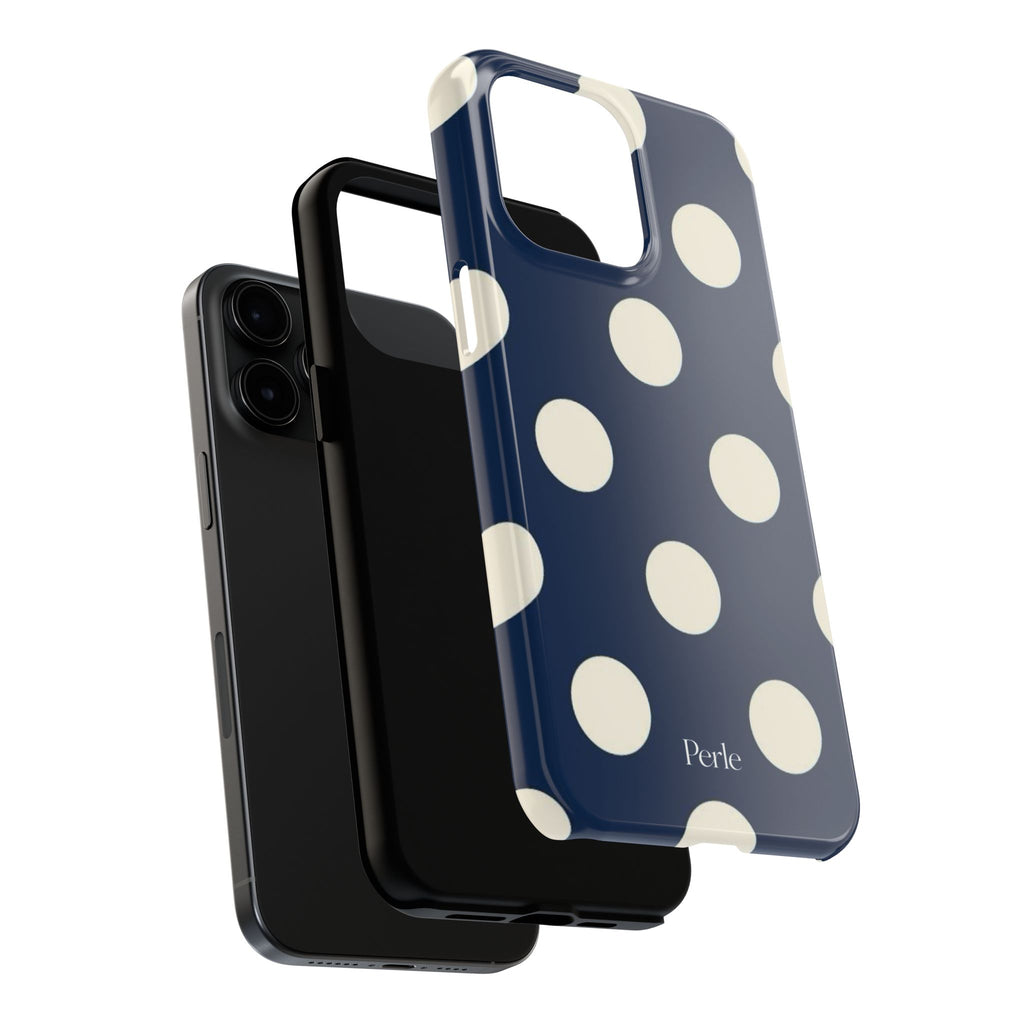 Navy Polka Dot Phone Case