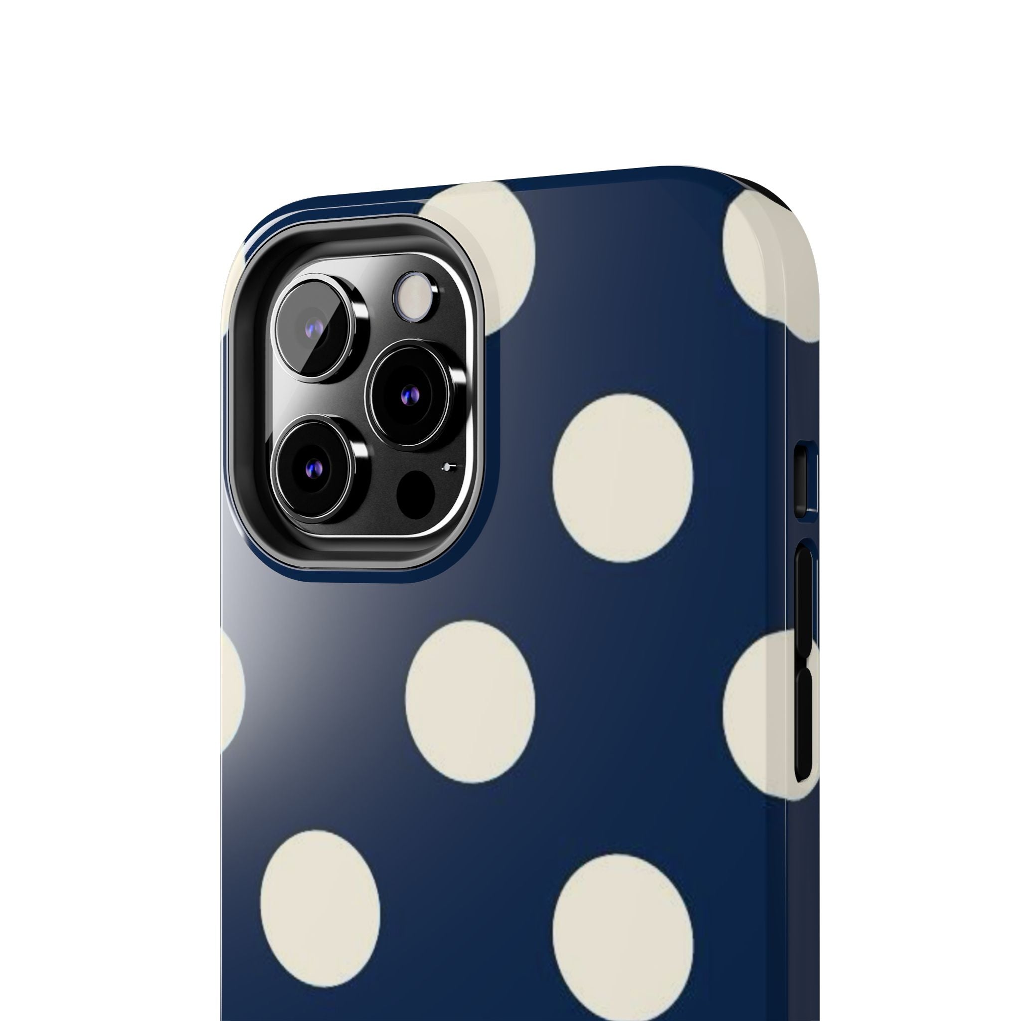 Navy Polka Dot Phone Case