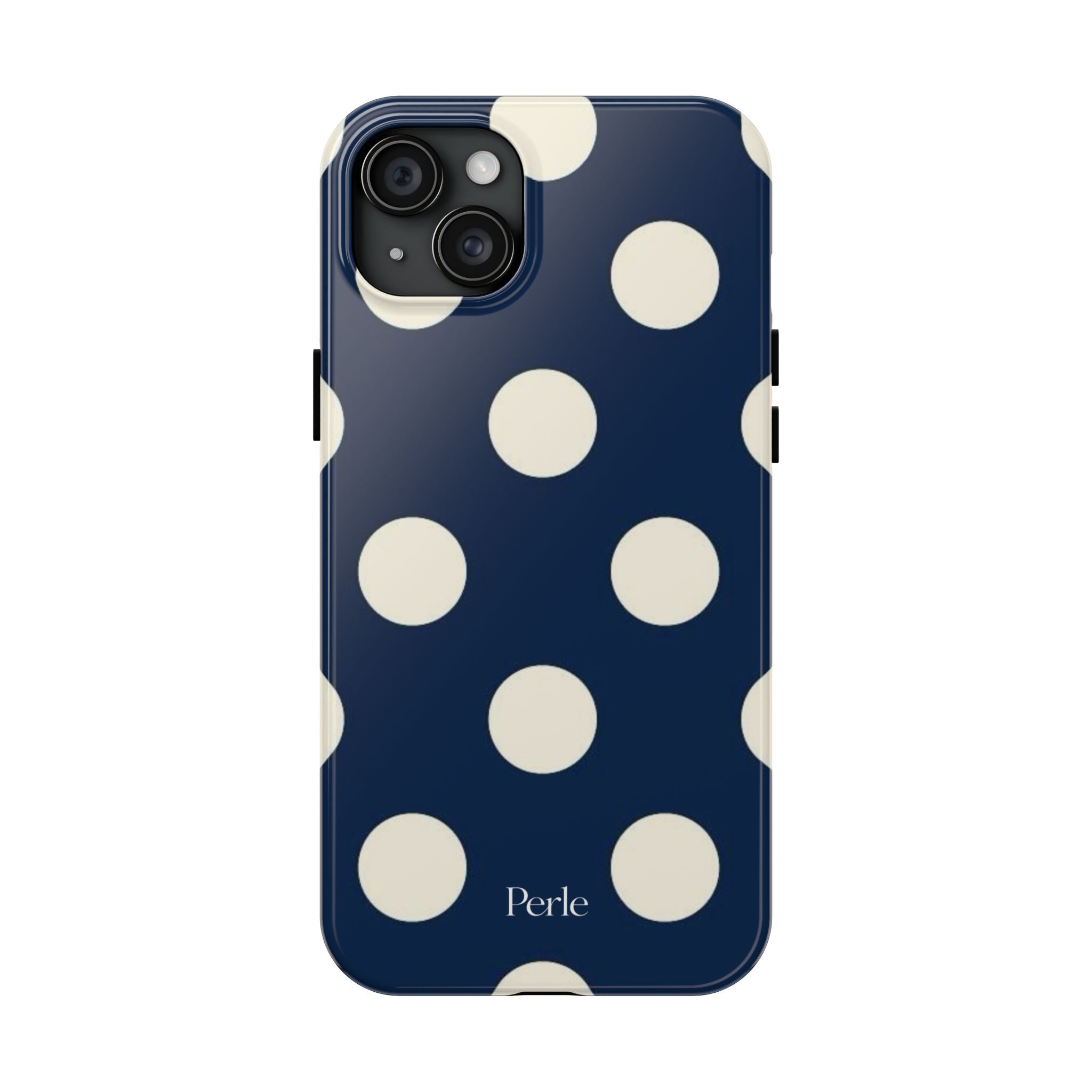 Navy Polka Dot Phone Case