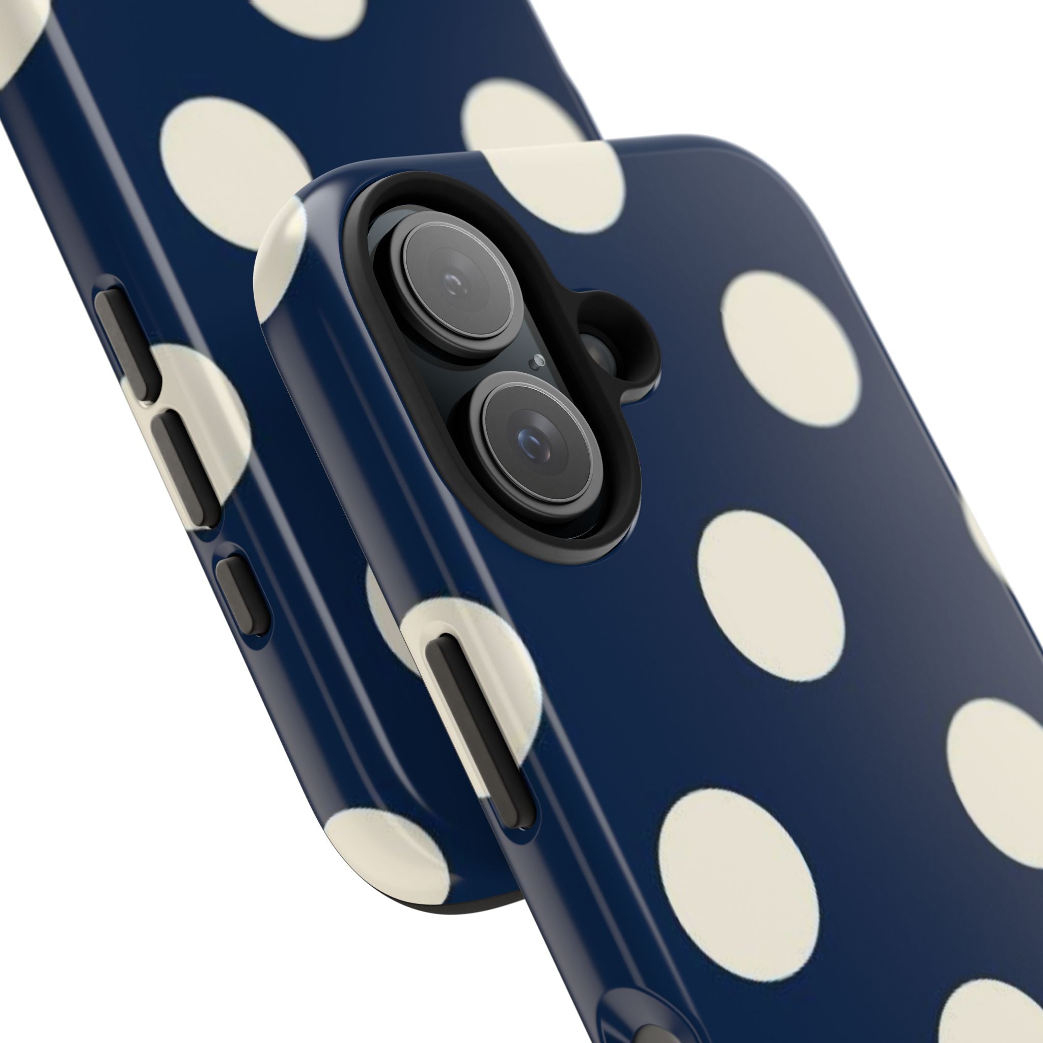 Navy Polka Dot Phone Case