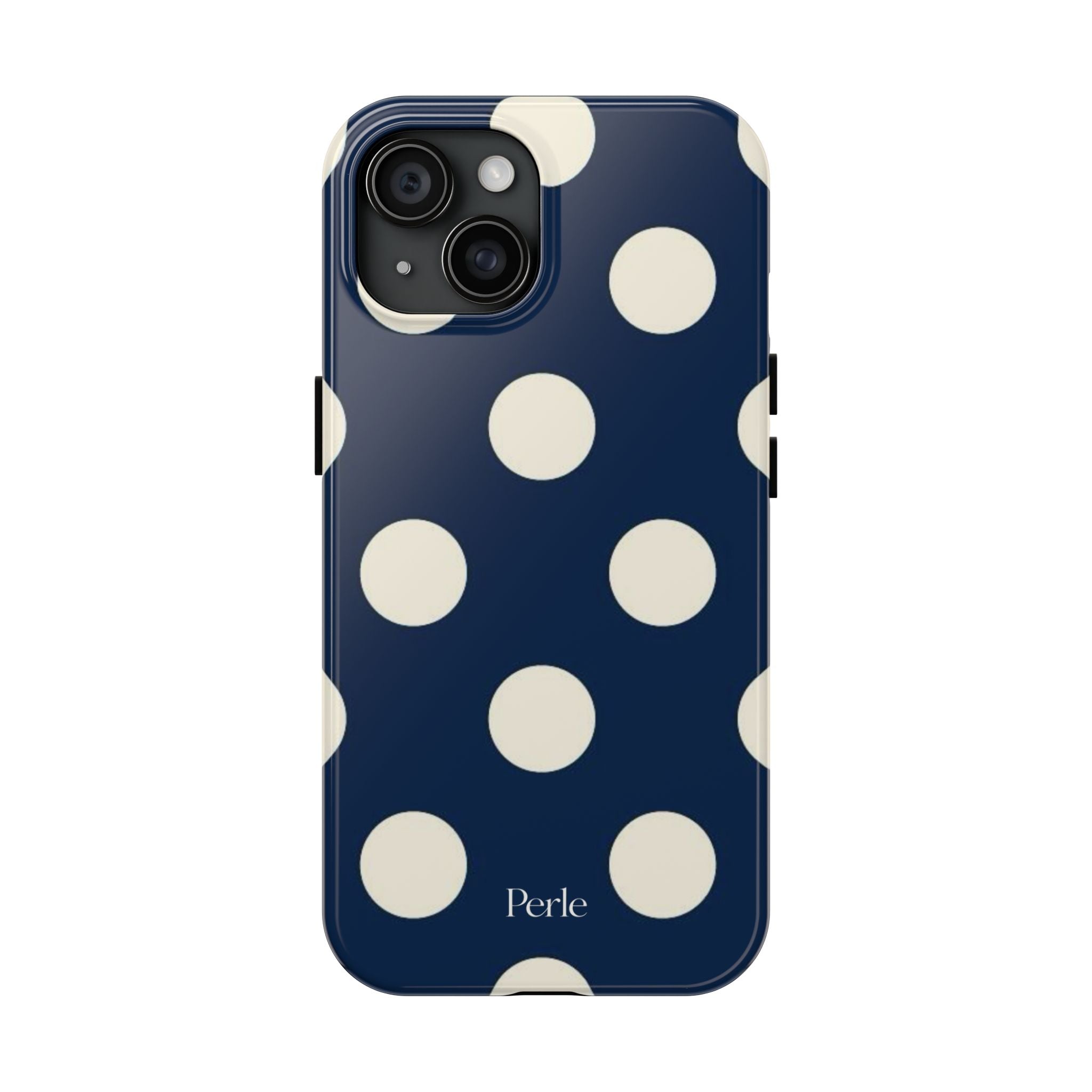 Navy Polka Dot Phone Case