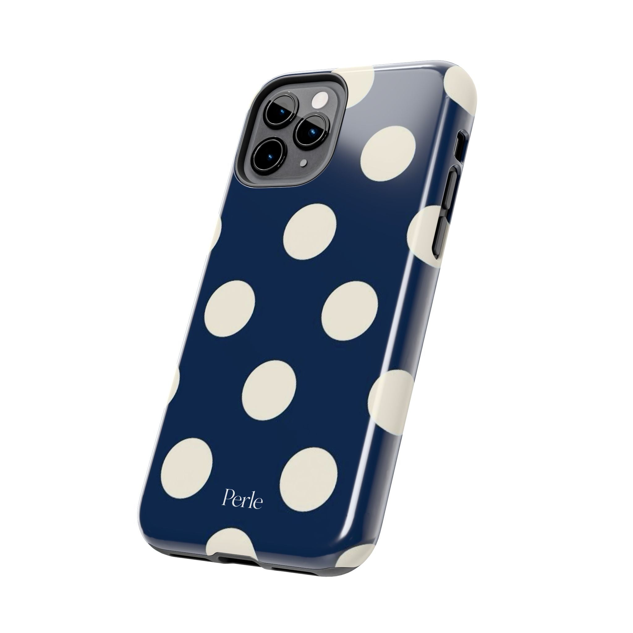 Navy Polka Dot Phone Case