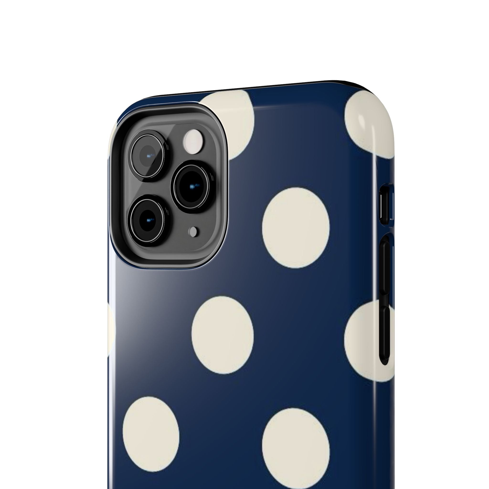 Navy Polka Dot Phone Case