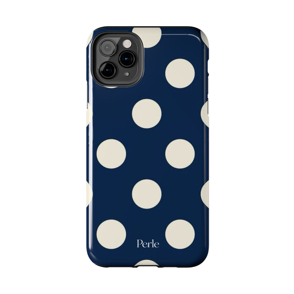 Navy Polka Dot Phone Case