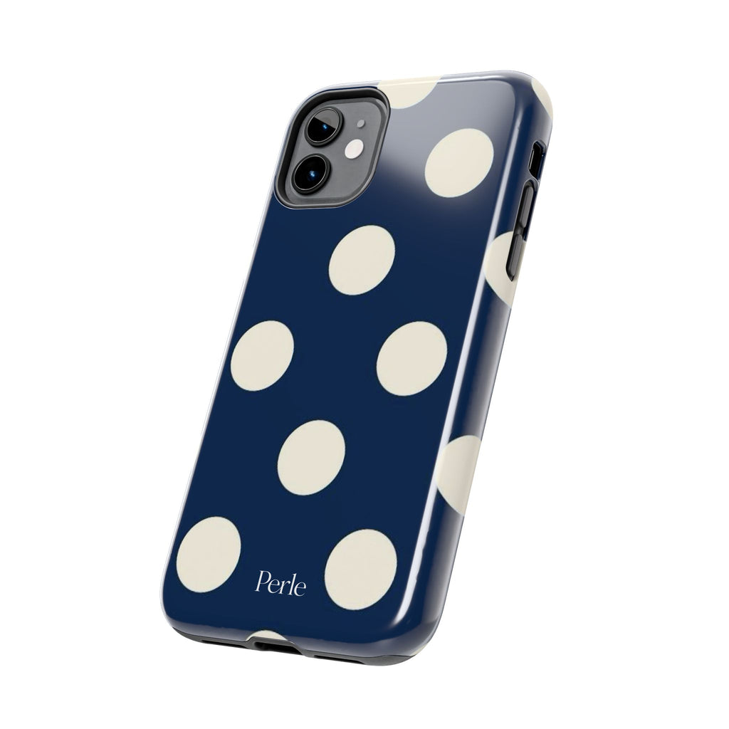Navy Polka Dot Phone Case