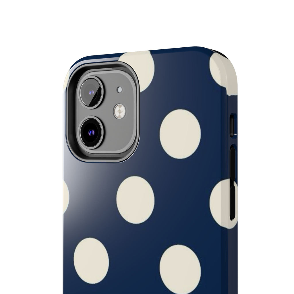 Navy Polka Dot Phone Case