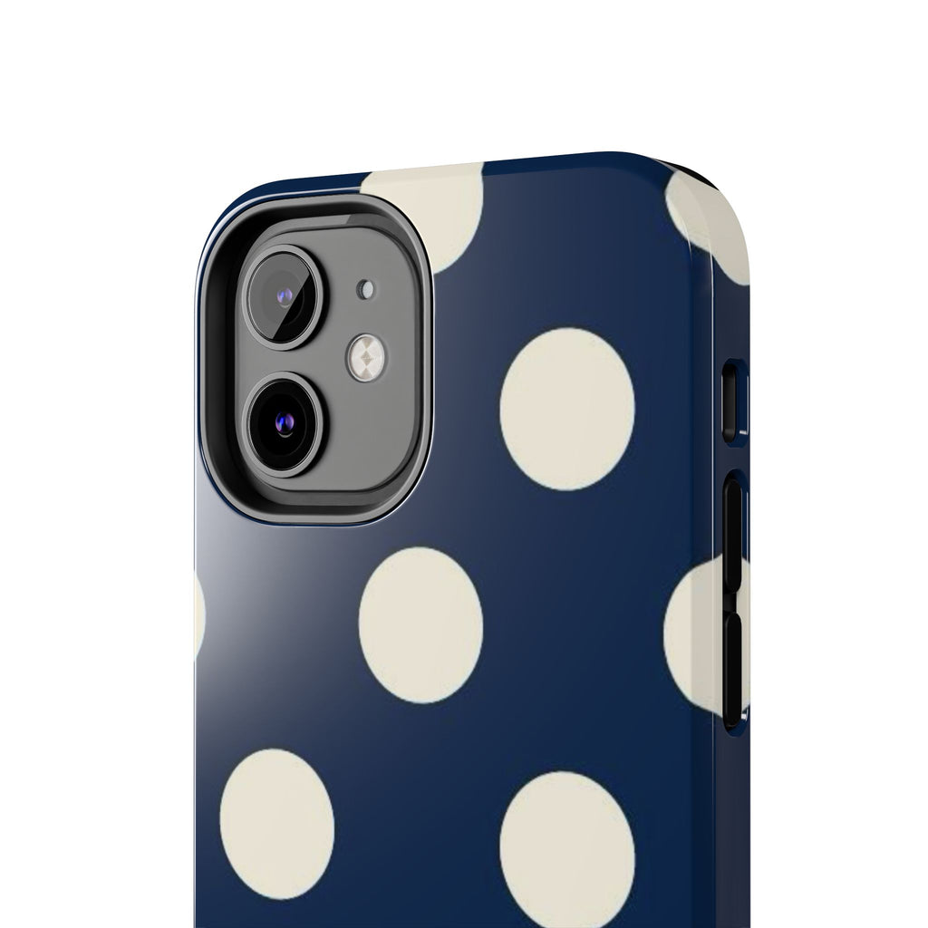 Navy Polka Dot Phone Case
