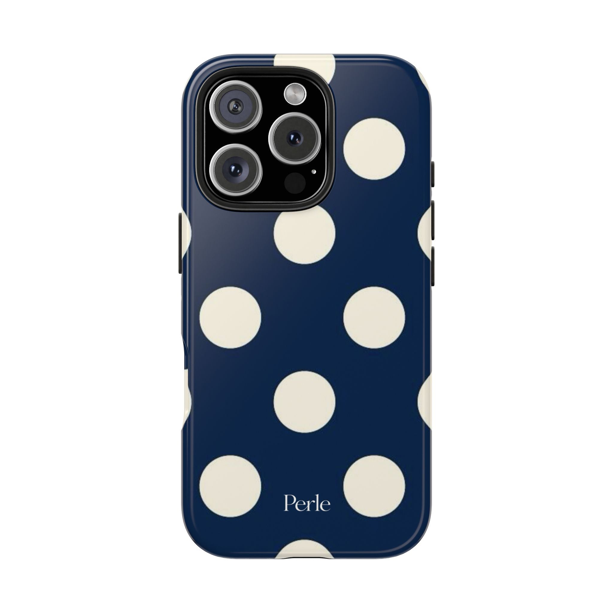 Navy Polka Dot Phone Case