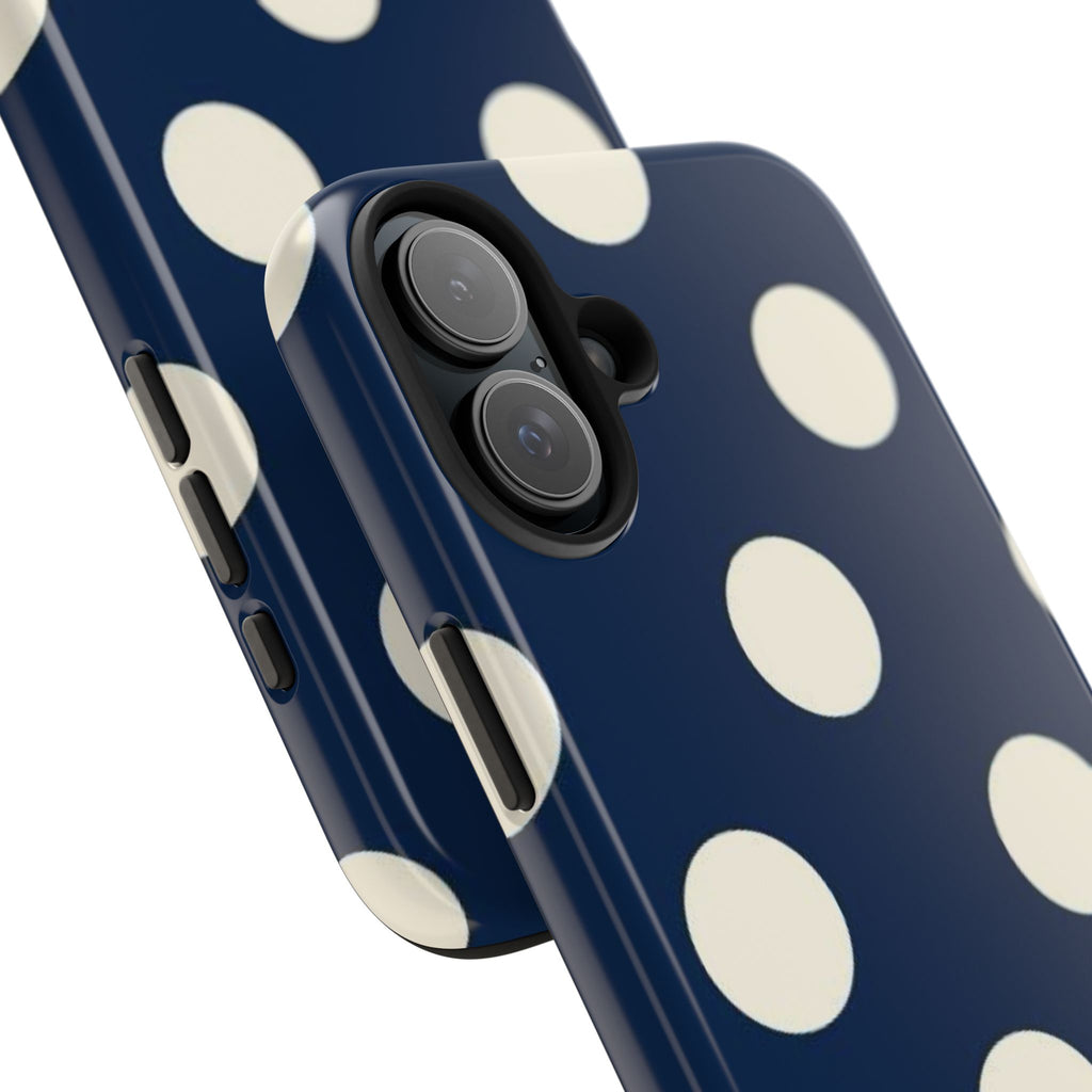 Navy Polka Dot Phone Case