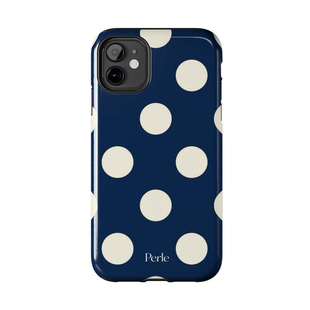 Navy Polka Dot Phone Case