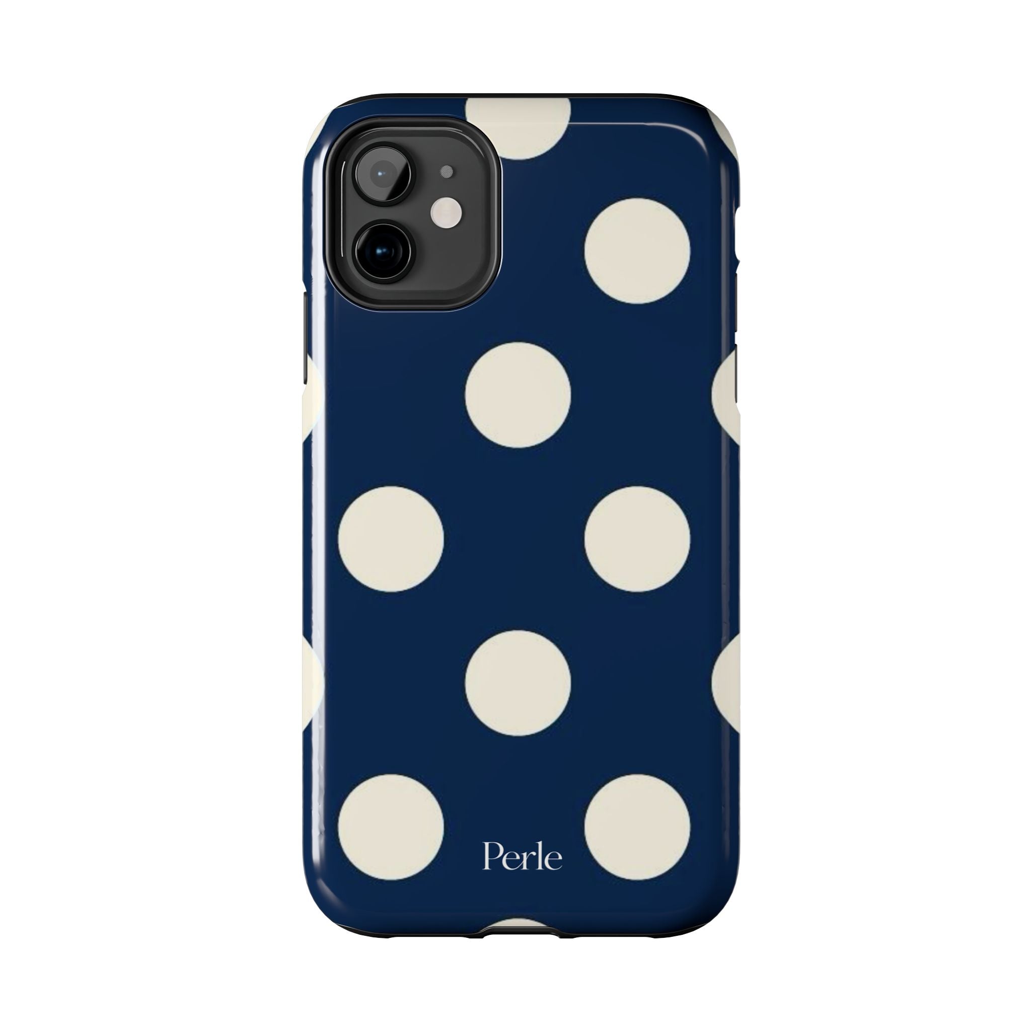 Navy Polka Dot Phone Case