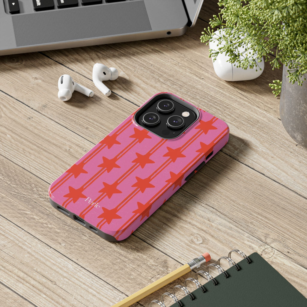 Pink Star Stripe Phone Case