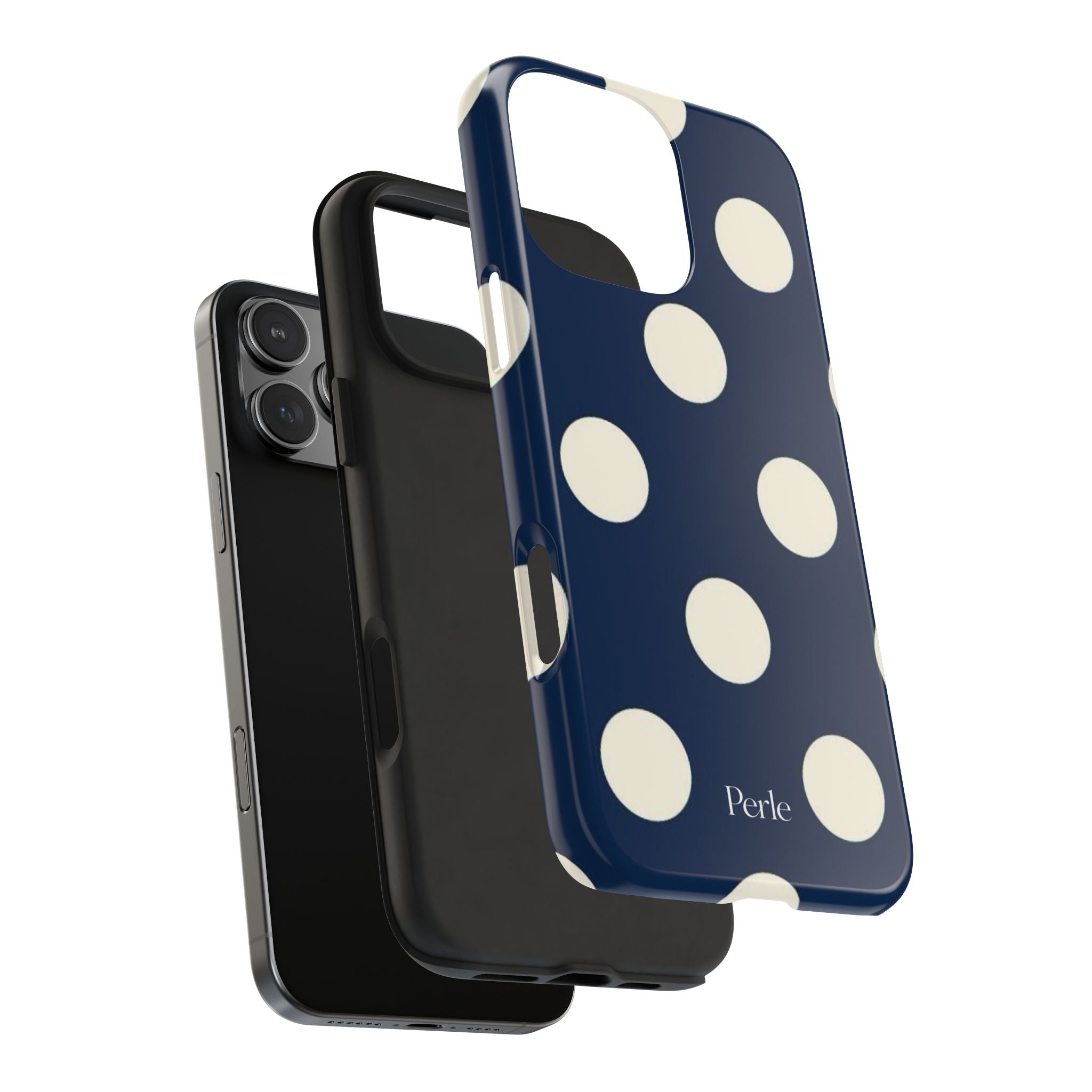 Navy Polka Dot Phone Case