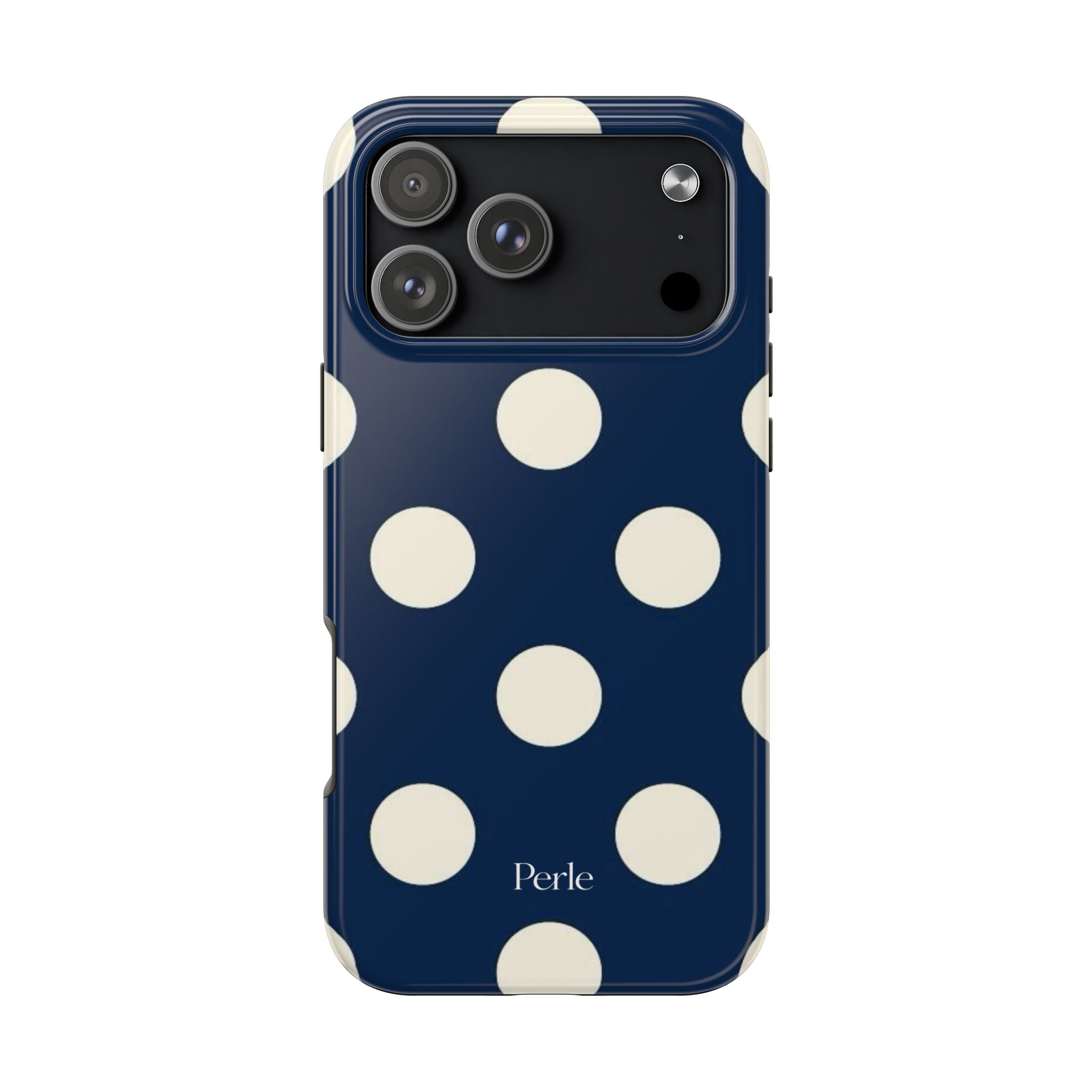 Navy Polka Dot Phone Case