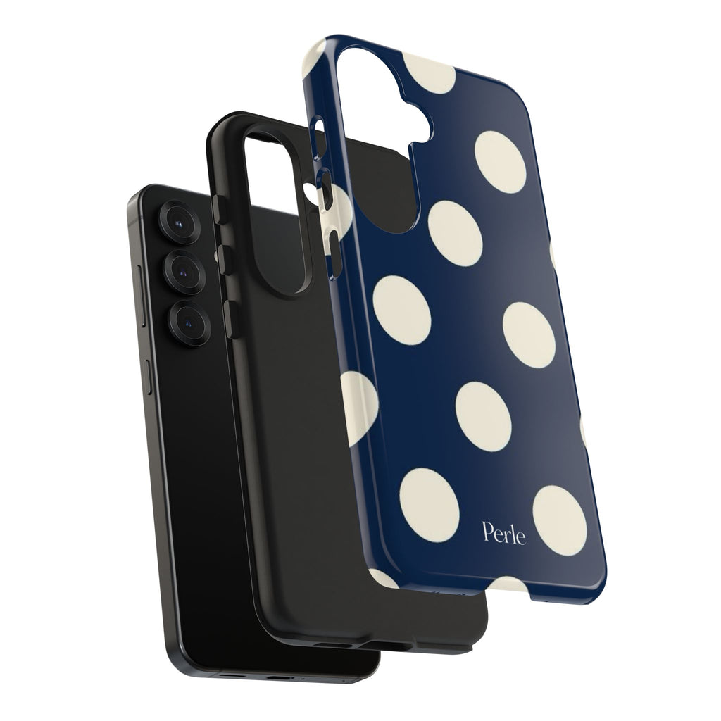Navy Polka Dot Phone Case