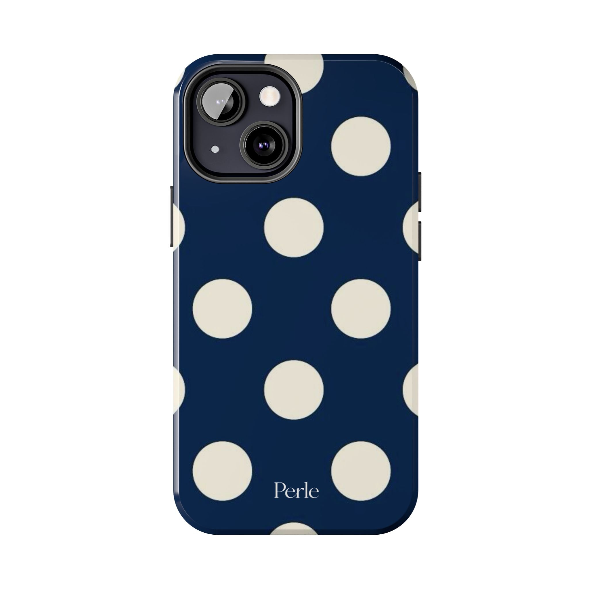 Navy Polka Dot Phone Case